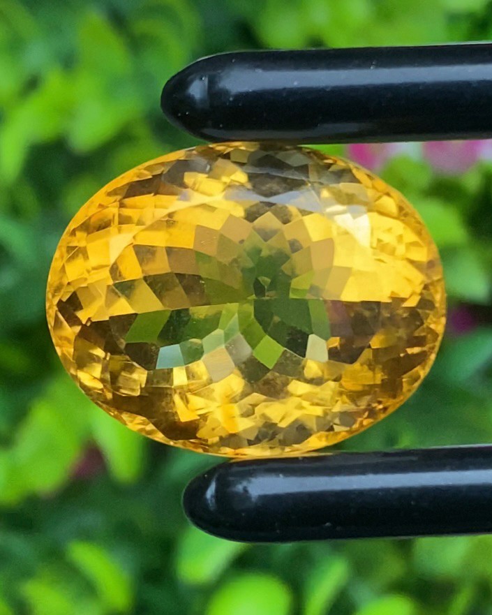 พลอย ซิทริน Citrine 34.18 กะรัต (Cts.) พลอยแท้ อัญมณีมงคลประจําวันเกิด เครื่องประดับพลอย