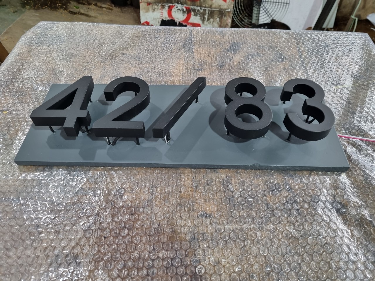 #ป้ายบ้านเลขที่ไฟออกหลัง