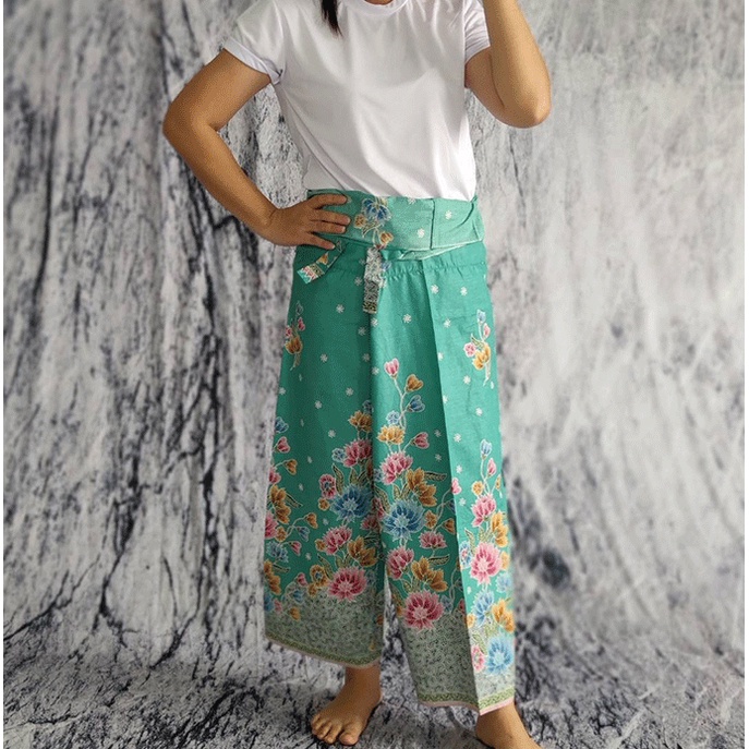 STAMPCOTTON กางเกงขายาว ผ้าปาเต๊ะ กางเกงเล กางเกงใส่สบาย