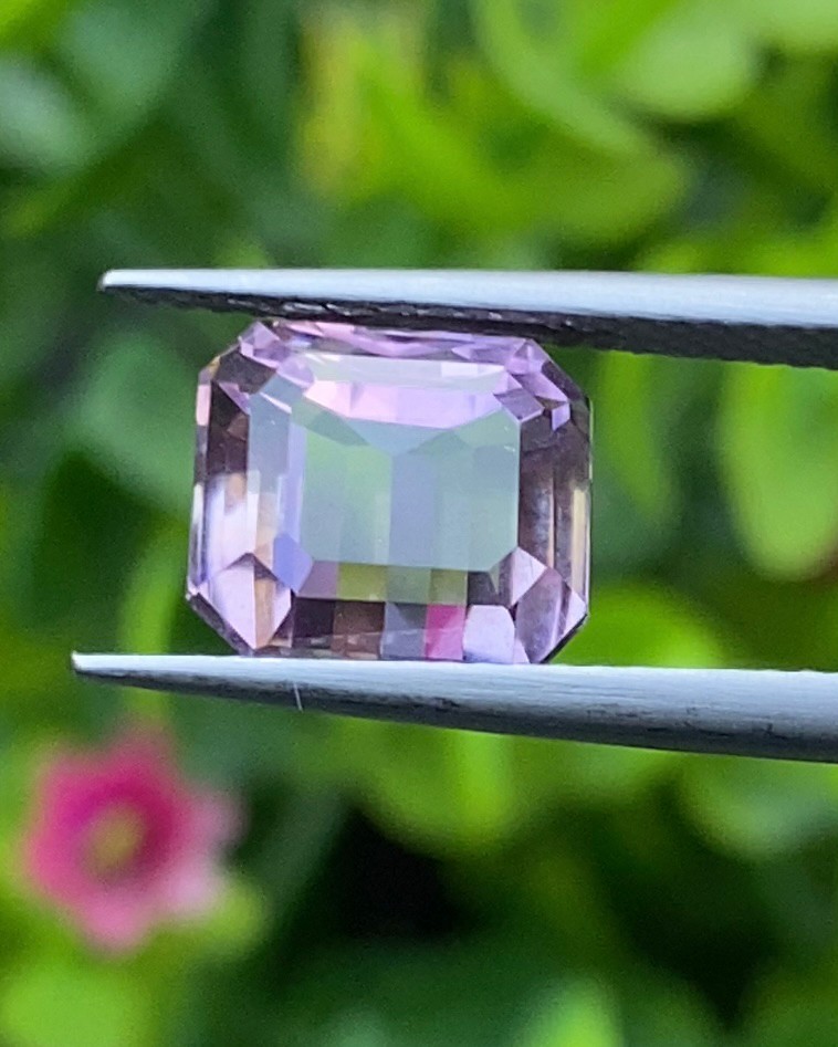 พลอย อเมทริน Natural Ametrine 3.97 กะรัต (Cts.) พลอยแท้ อัญมณีมงคลประจําวันเกิด เครื่องประดับพลอย