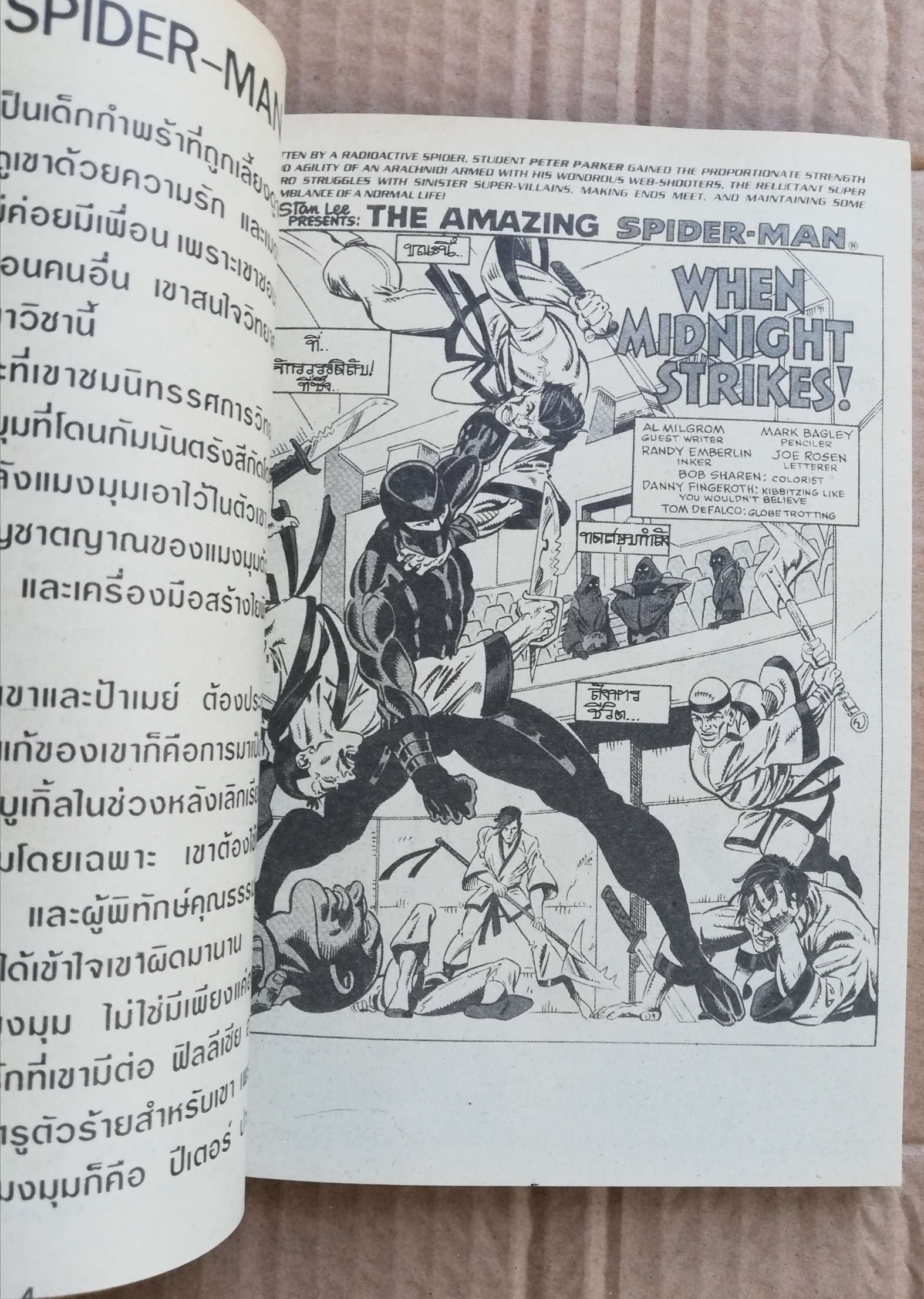 หนังสือการ์ตูนเก่า หนังสือการ์ตูน ไอ้แมงมุม เดอะ อเมซซิ่งสไปเดอร์แมน The Amazing Spider-Man,Round Robin,guests starring: the Punisher and Darkhawk หนังสือใหม่ เก่าเก็บ