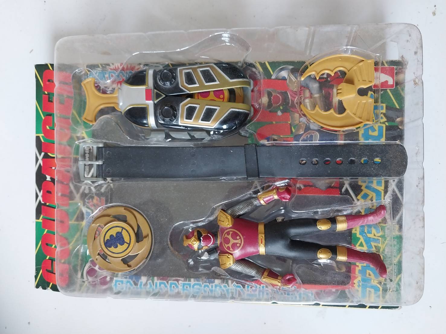 เพคเกจเก่า มีรอยชำรุดตามภาพ,เซต เฮอรริเคนเจอร ์ มินิซอรฟ 1ตัว นาฬิกาแปลงร่าง1อัน , โกไรเจอร์ Gouraiger