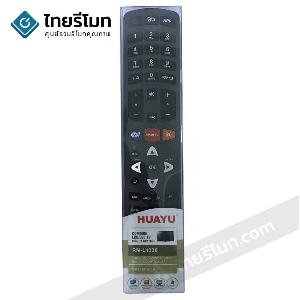 รีโมทรวมสมาร์ททีวี ทีซีแอล TCL ใช้สำหรับSmart TVทุกรุ่น รุ่นL1330