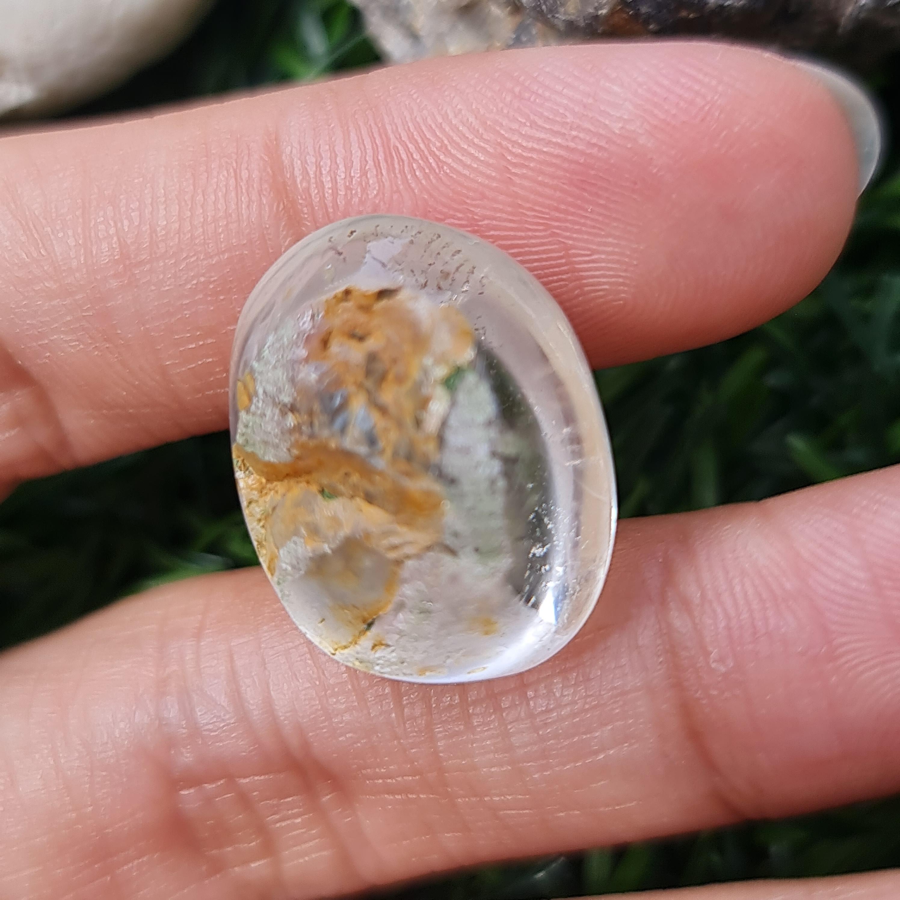 โป่งข่าม ควอตซ์ Rutilated Quartz 31.50 กะรัต Cts. พลอยแท้ อัญมณีมงคลประจําวันเกิด เครื่องประดับพลอย