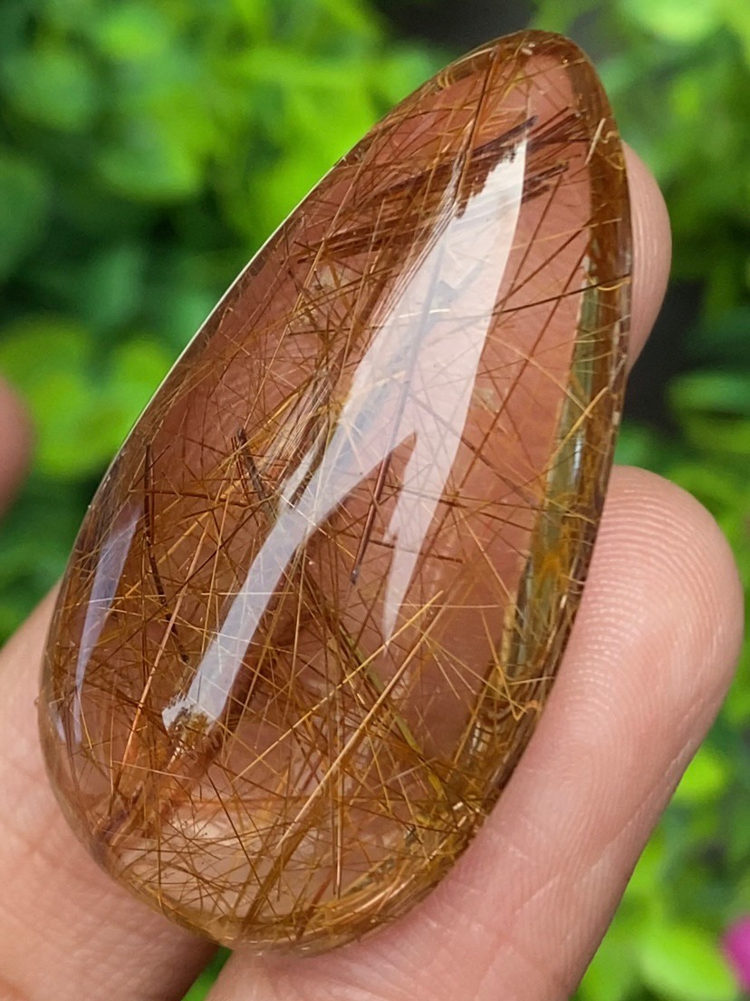 ไหมนาค ควอตซ์ Rutilated Quartz 60.50 กะรัต Cts.พลอยแท้ อัญมณีมงคลประจําวันเกิด เครื่องประดับพลอย