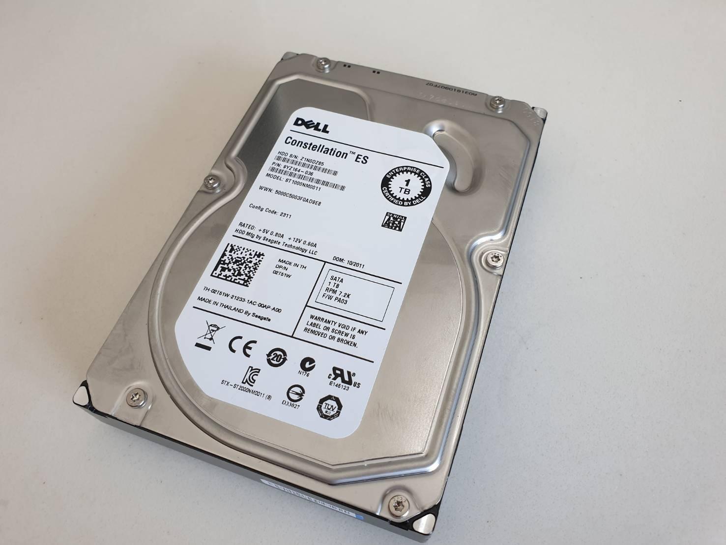 Dell Harddisk 1 TB Z1N0DZ85 02T51W 3.5 นิ้ว
