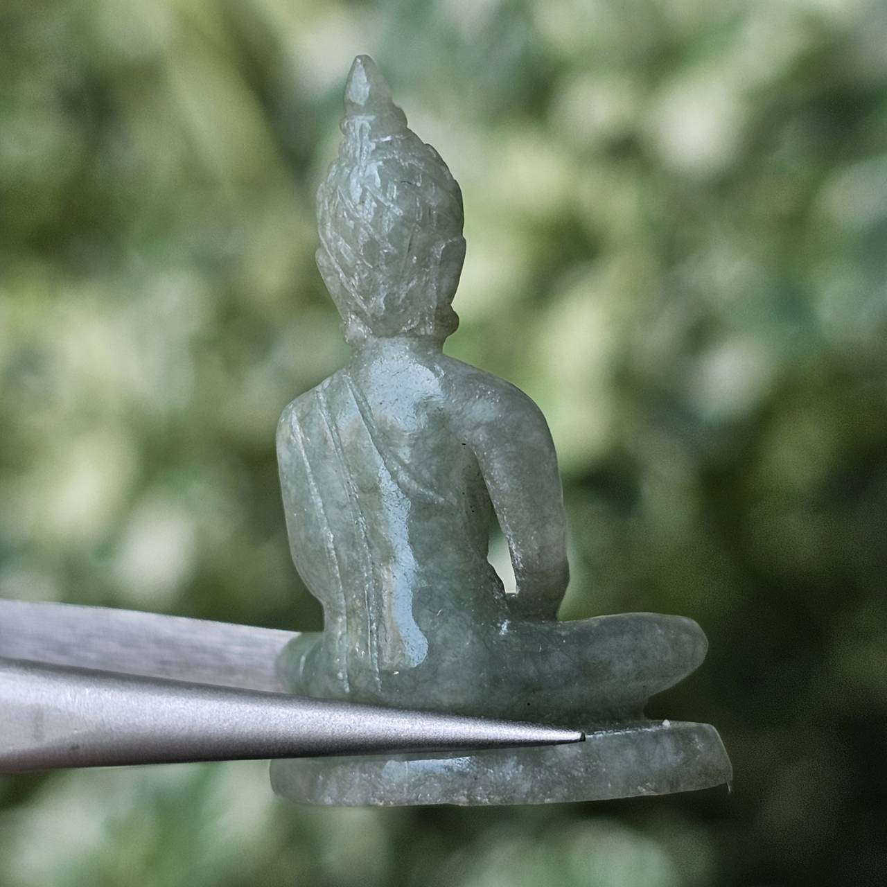 หยก แกะสลัก รูป พระ (Burmese jadeite) 19.31 กะรัต (cts.) หยก พม่า แท้