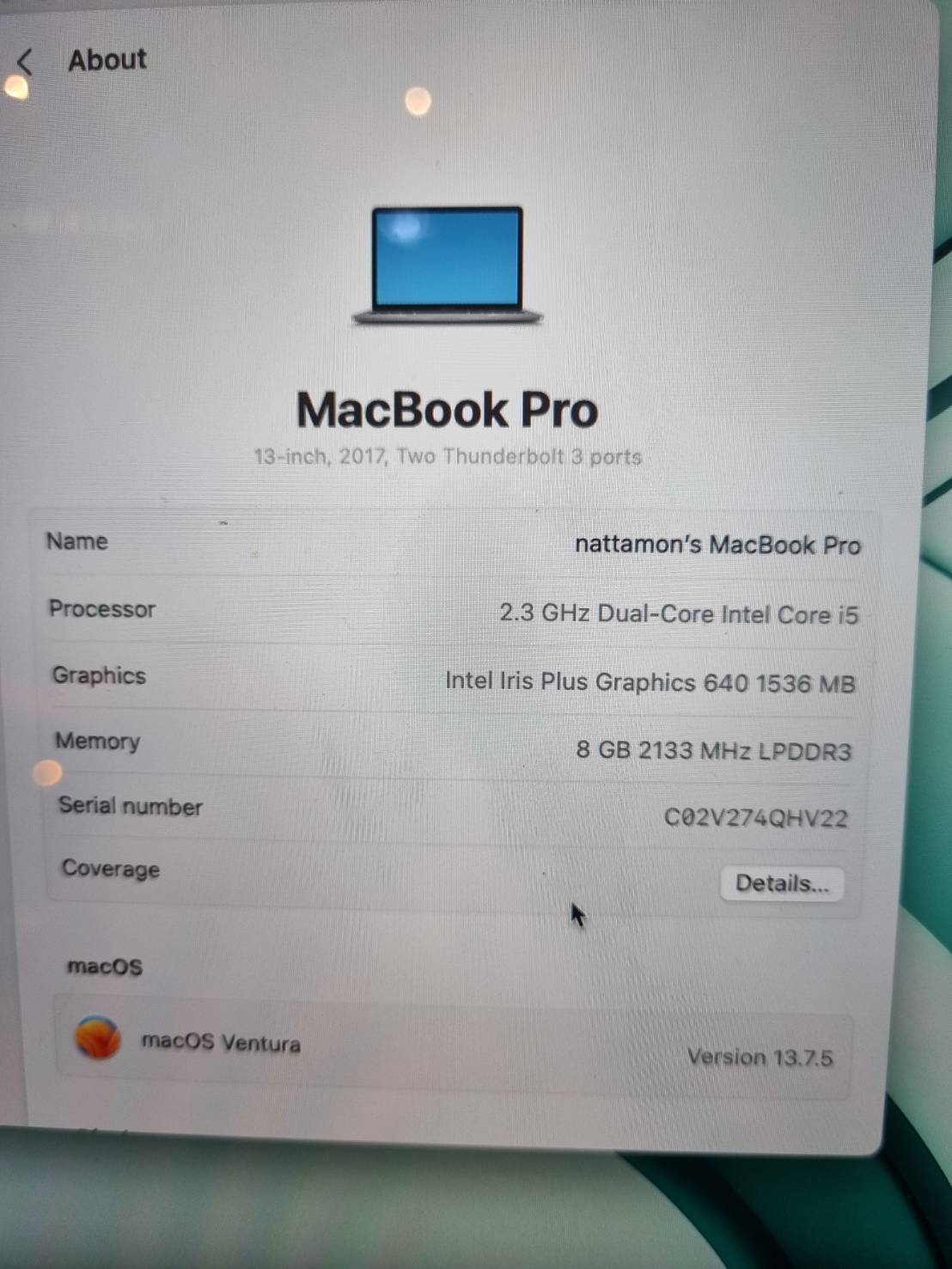 Macbook Pro 2017 13"