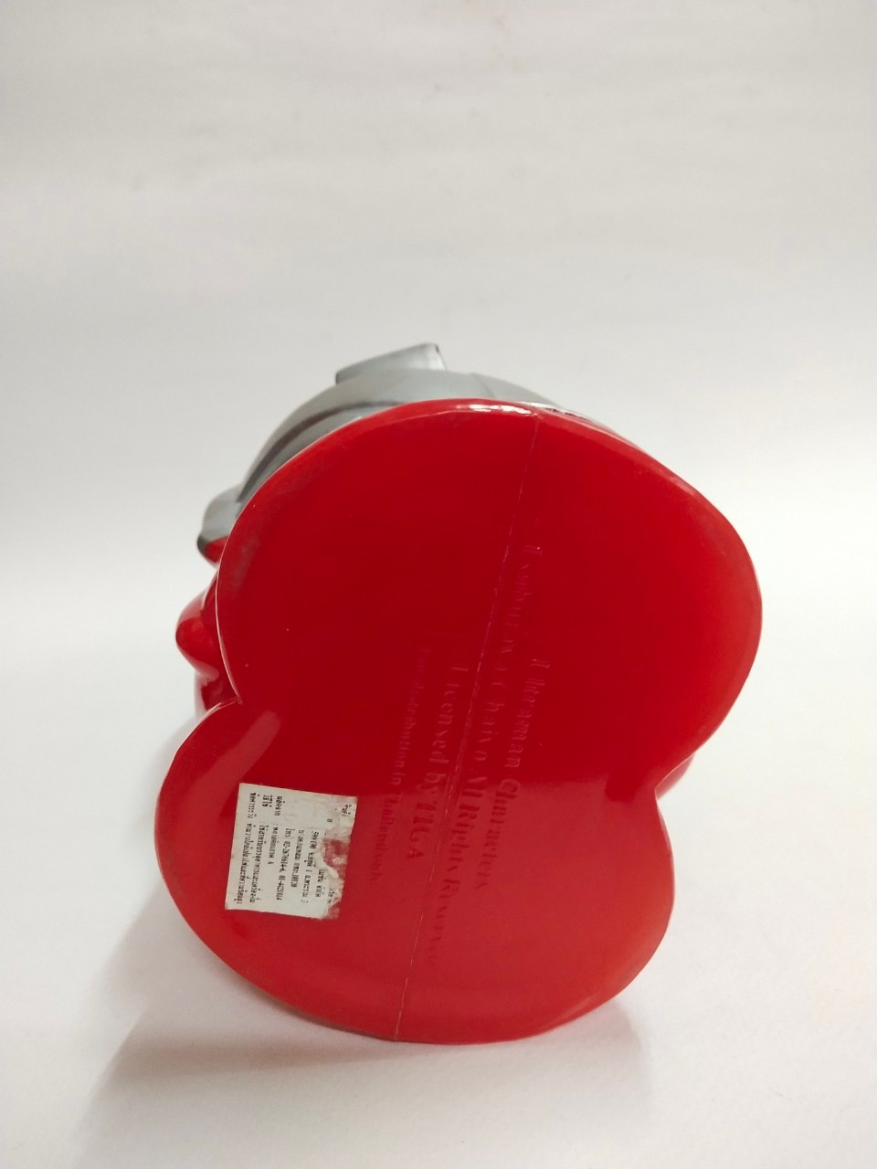 กระติกน้ำ/ออมสิน พลาสติก อุลตร้าเซเว่น(ตัวที่ 2) พรีเมี่ยมของแถมแลกซื้อจากร้าน มิสเตอร์โดนัท+โคคา โคล่า งานเก่าเก็บสะสม มือสองสภาพดีมีรอย ขนาดตามรูป