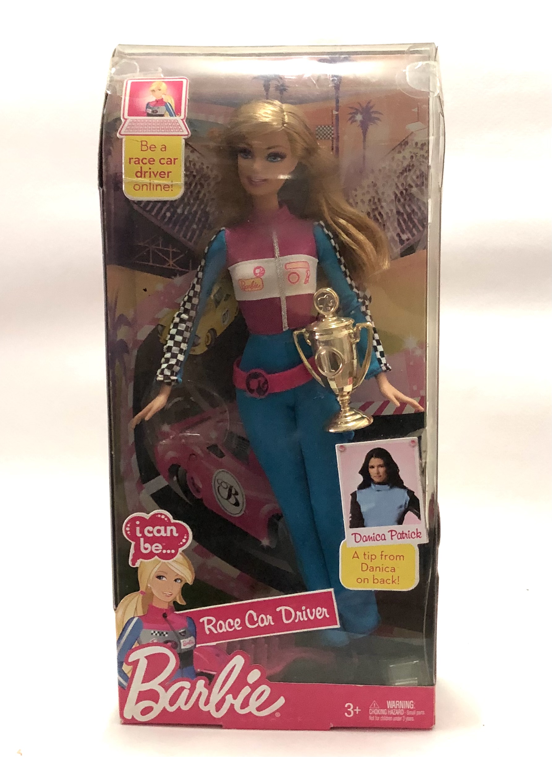 มือ1 เก่าเก็บ ตุ๊กตาบาร์บี้อาชีพ Barbie I can be... Race Car Driver บาร์บี้ขับรถซิ่ง