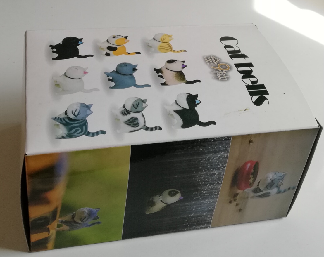 โมเดล "แมวอ้วน Cat Bells" ตัวดำท้องขาว 5" ขนาดตามภาพ