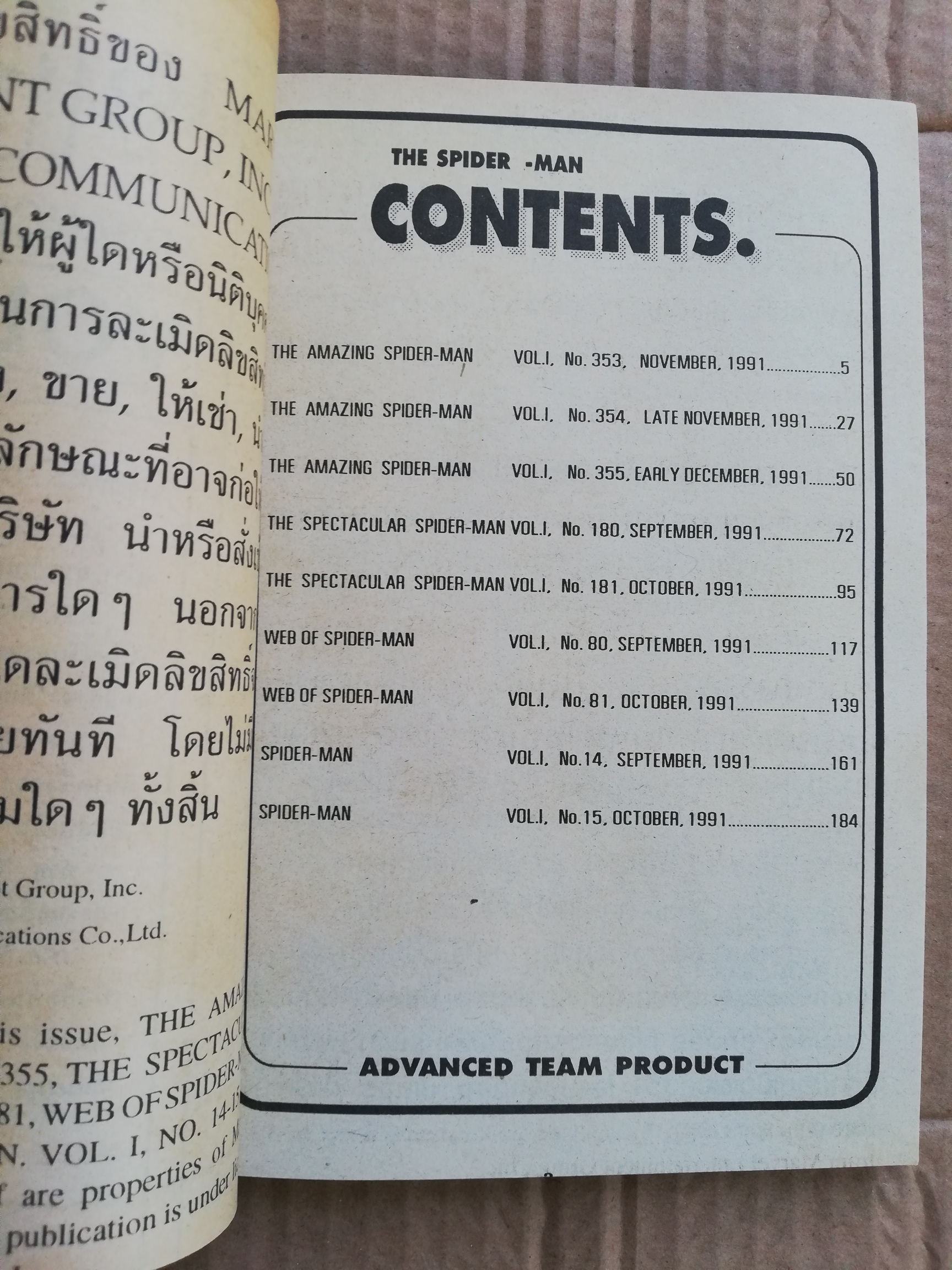 หนังสือการ์ตูนเก่า หนังสือการ์ตูน ไอ้แมงมุม เดอะ อเมซซิ่งสไปเดอร์แมน The Amazing Spider-Man,Round Robin,guests starring: the Punisher and Darkhawk หนังสือใหม่ เก่าเก็บ