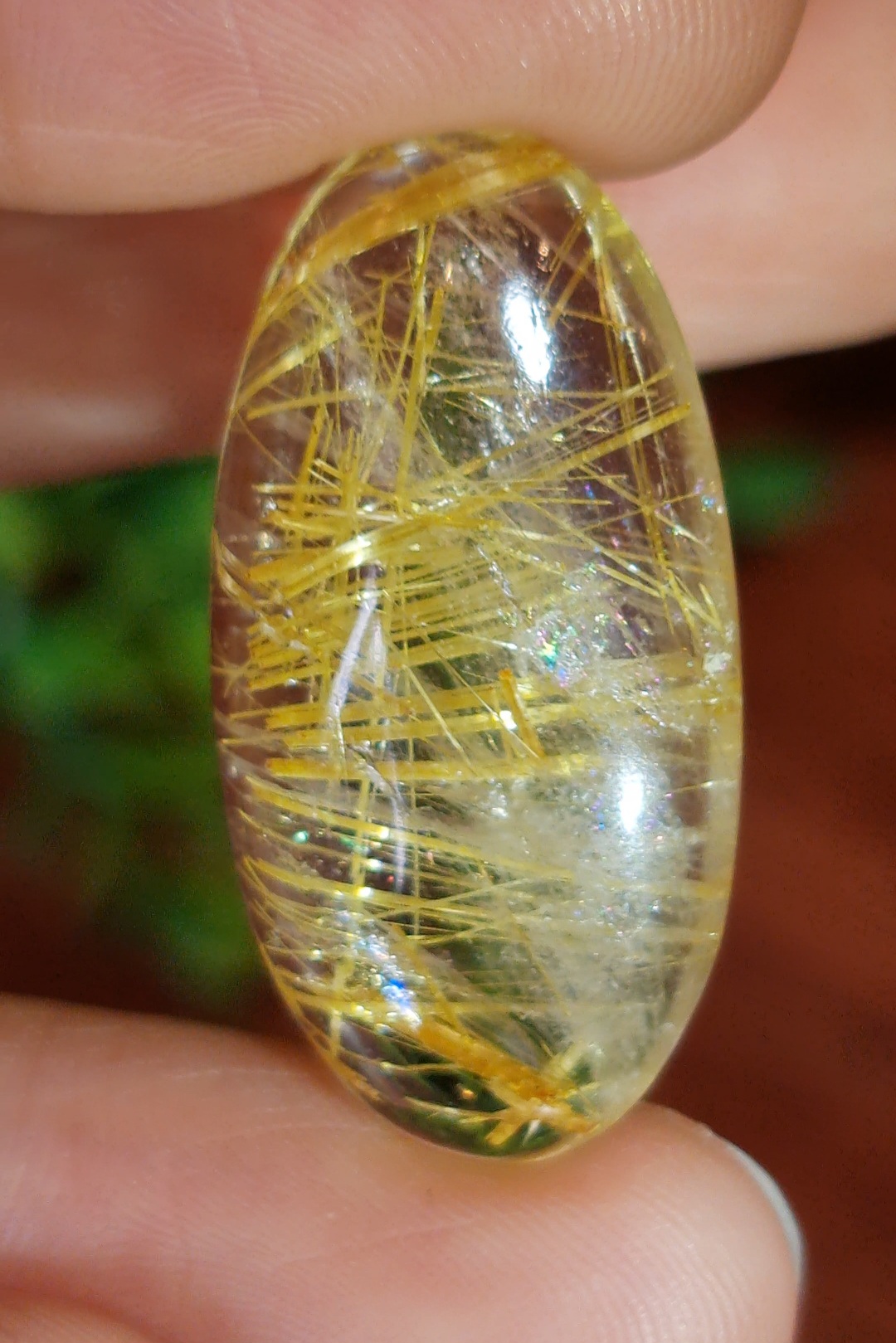 ไหมทอง ควอตซ์ Golden Rutilated Quartz 22.22 กะรัต Cts.พลอยแท้ อัญมณีมงคลประจําวันเกิด เครื่องประดับพลอย