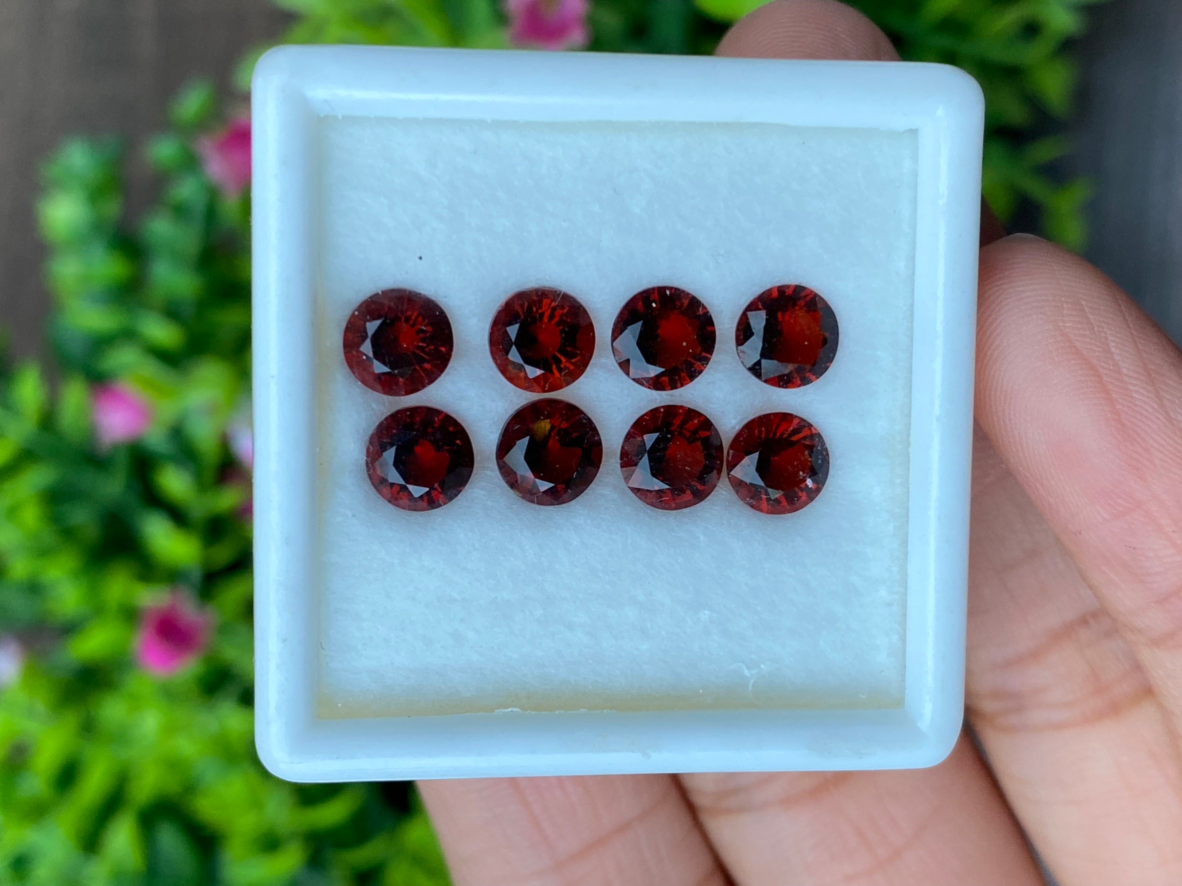 พลอย ซิทริน Citrine 5.82 กะรัต(Cts.) 8 เม็ด Pcs. พลอยแท้ อัญมณีมงคลประจําวันเกิด เครื่องประดับพลอย
