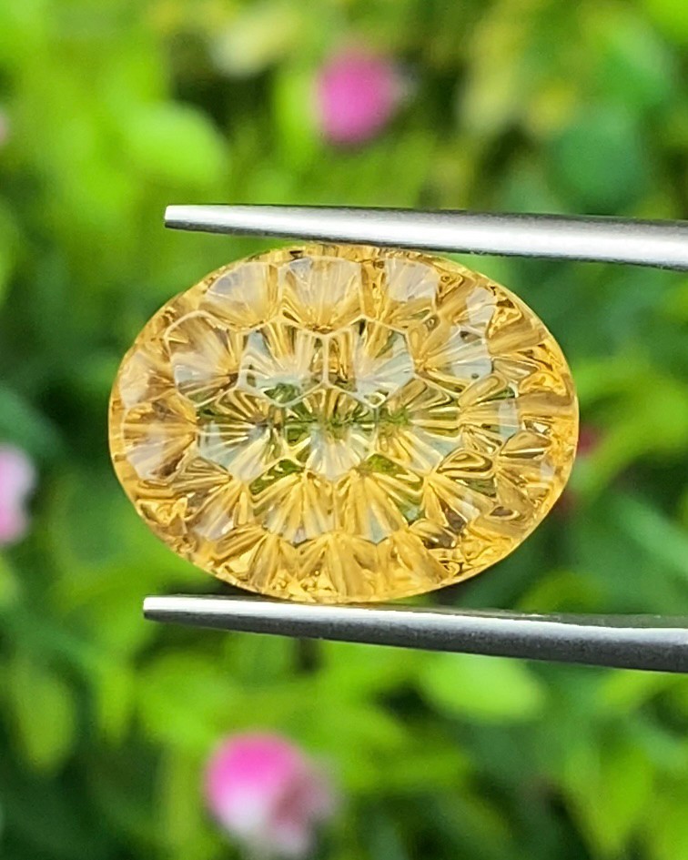 พลอย ซิทริน Citrine 8.94 กะรัต (Cts.) พลอยแท้ อัญมณีมงคลประจําวันเกิด เครื่องประดับพลอย