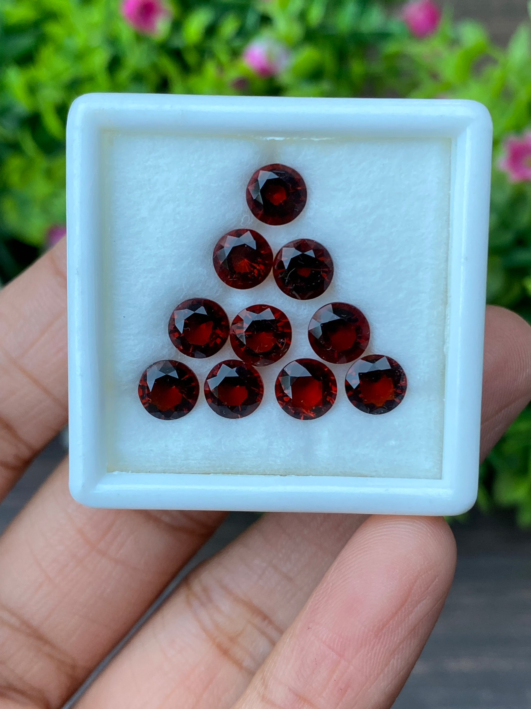 พลอย ซิทริน Citrine 7.44 กะรัต(Cts.) 10 เม็ด Pcs. พลอยแท้ อัญมณีมงคลประจําวันเกิด เครื่องประดับพลอย