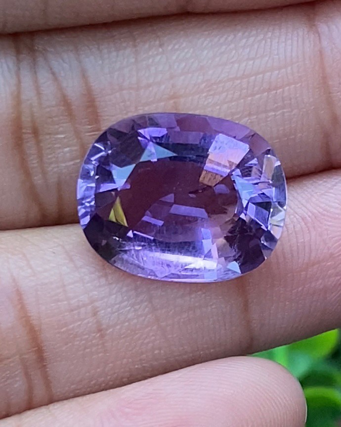 พลอย อเมทิส Amethyst 12.55 กะรัต (Cts.) พลอยแท้ อัญมณีมงคลประจําวันเกิด เครื่องประดับพลอย