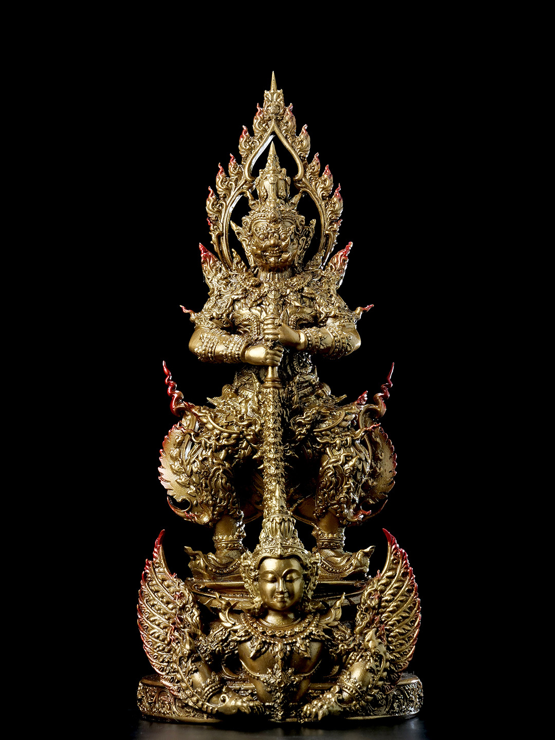 ท้าวเวสสุวรรณวัดเนินทอง รุ่น 3 เนื้อทองเหลือง ขนาดสูง 12 นิ้ว