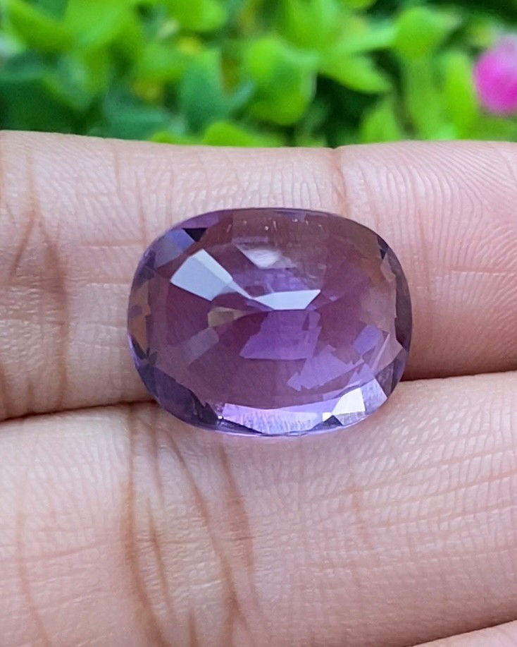 พลอย อเมทิส Amethyst 12.55 กะรัต (Cts.) พลอยแท้ อัญมณีมงคลประจําวันเกิด เครื่องประดับพลอย