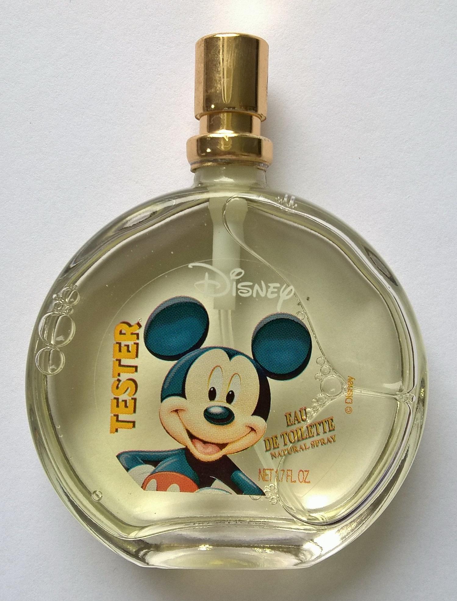 ของเก่า สะสม ขวดน้ำหอม edt ขวดแก้วพิมพ์ลายมิกกี้ เมาส์ MICKY MOUSE เป็นเทสเตอร์ ของแท้