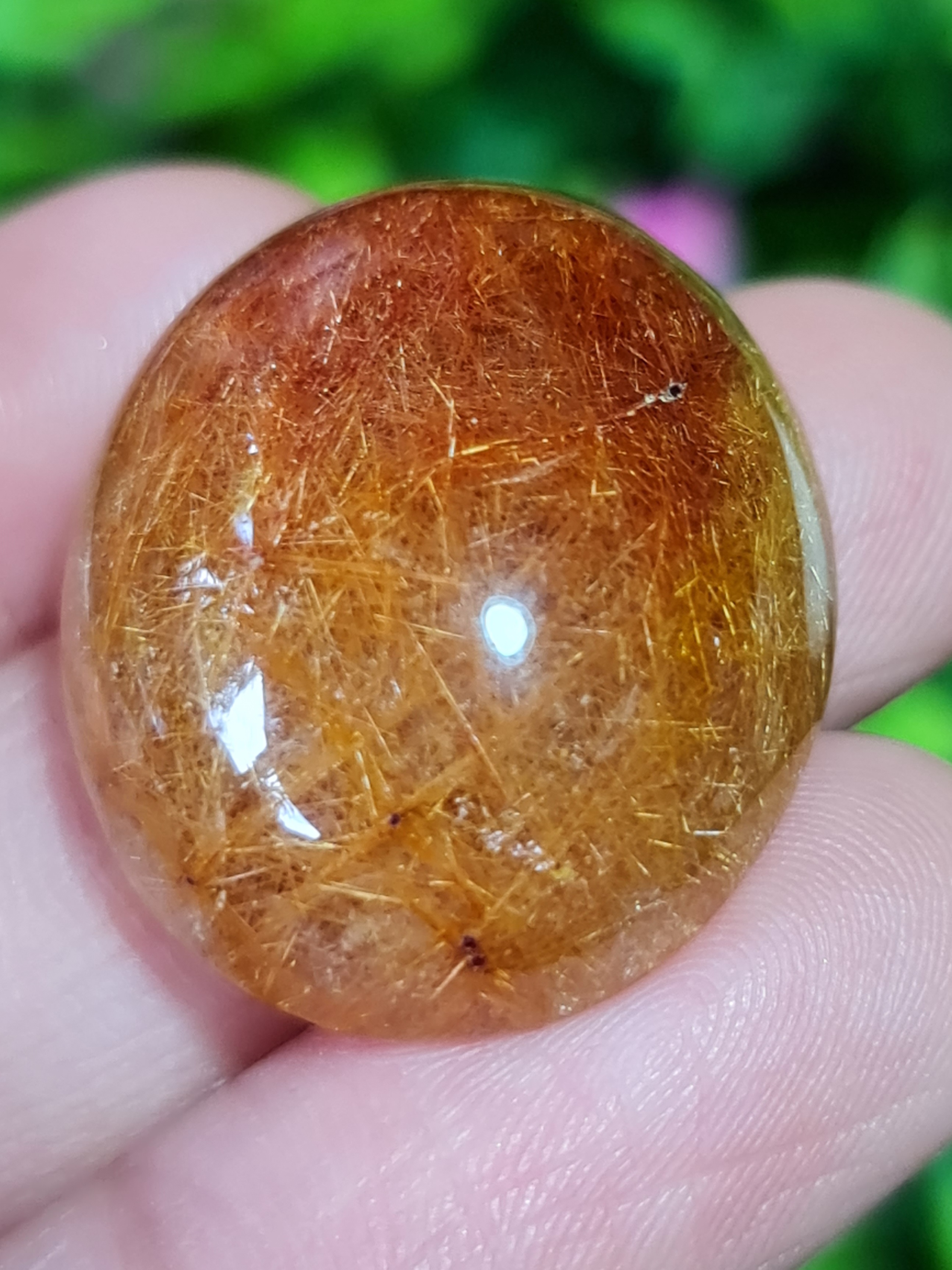 ไหมทอง ควอตซ์ Golden Rutilated Quartz 41.04 กะรัต Cts.พลอยแท้ อัญมณีมงคลประจําวันเกิด เครื่องประดับพลอย