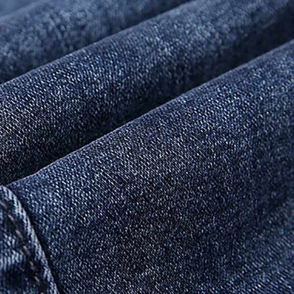 กางเกงยีนส์กันหนาว ทรงสลิม ซับกำมะหยี่ กระเป๋าแต่งหนัง (11660X)