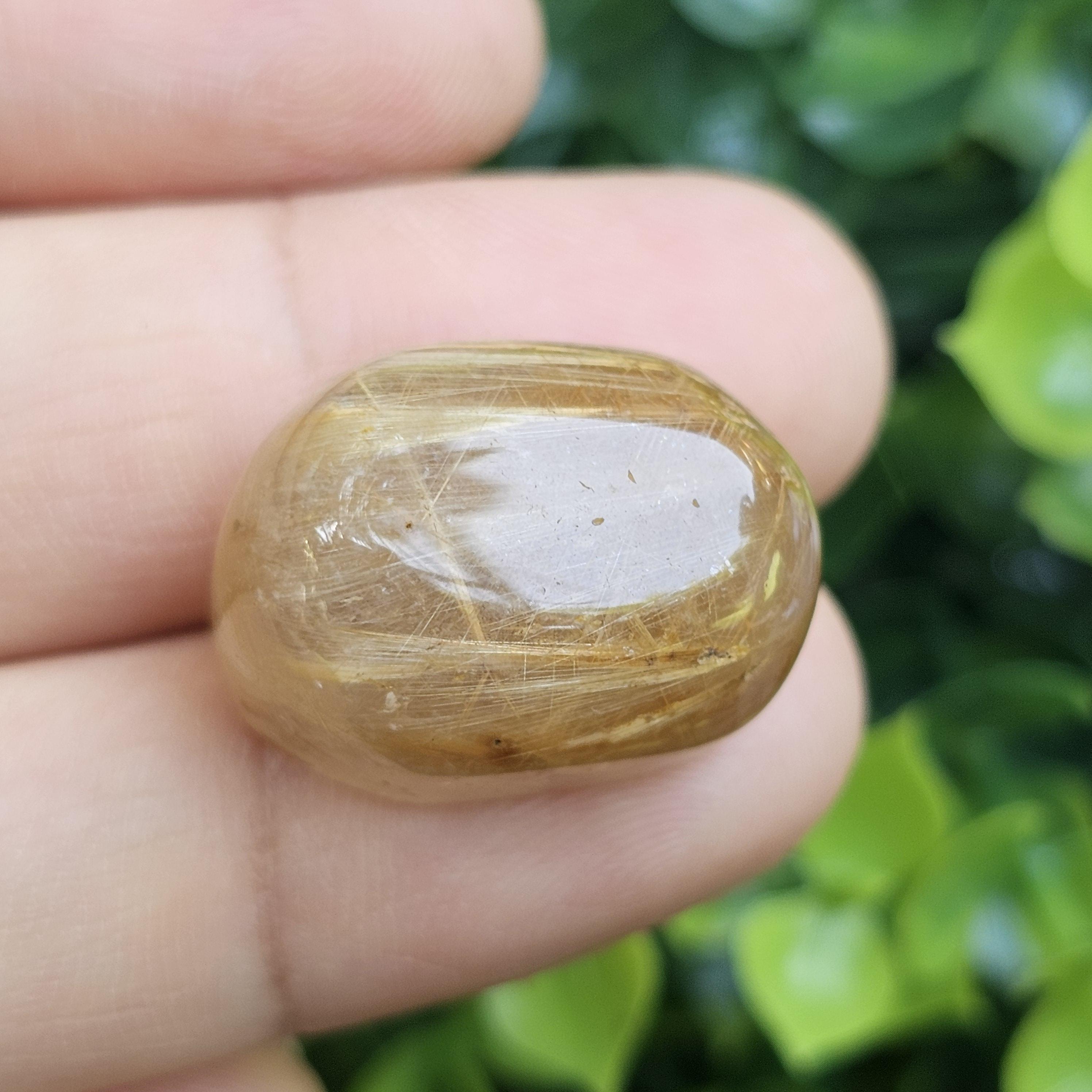 ไหมทอง ควอตซ์ Golden Rutilated Quartz 40.92 กะรัต Cts.พลอยแท้ อัญมณีมงคลประจําวันเกิด เครื่องประดับพลอย
