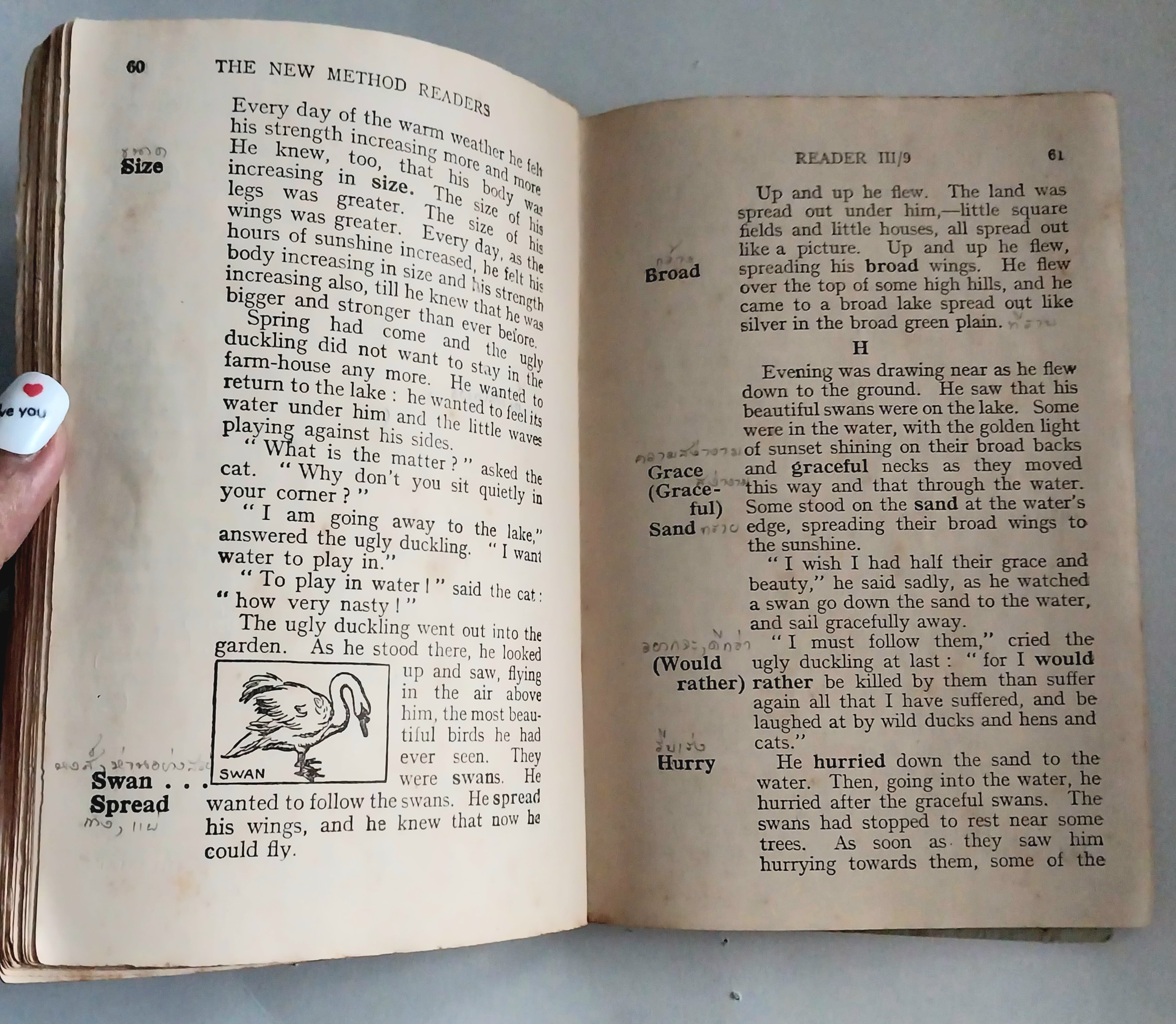 มือ2 ,***มีตำหนิตามภาพ มีเรอยเขียนเป็นระยะๆ หนังสือเรียนเก่า วิชาภาษาอังกฤษ The New Method Readers Reader3, Orient Longmans Ltd. ปี 1956