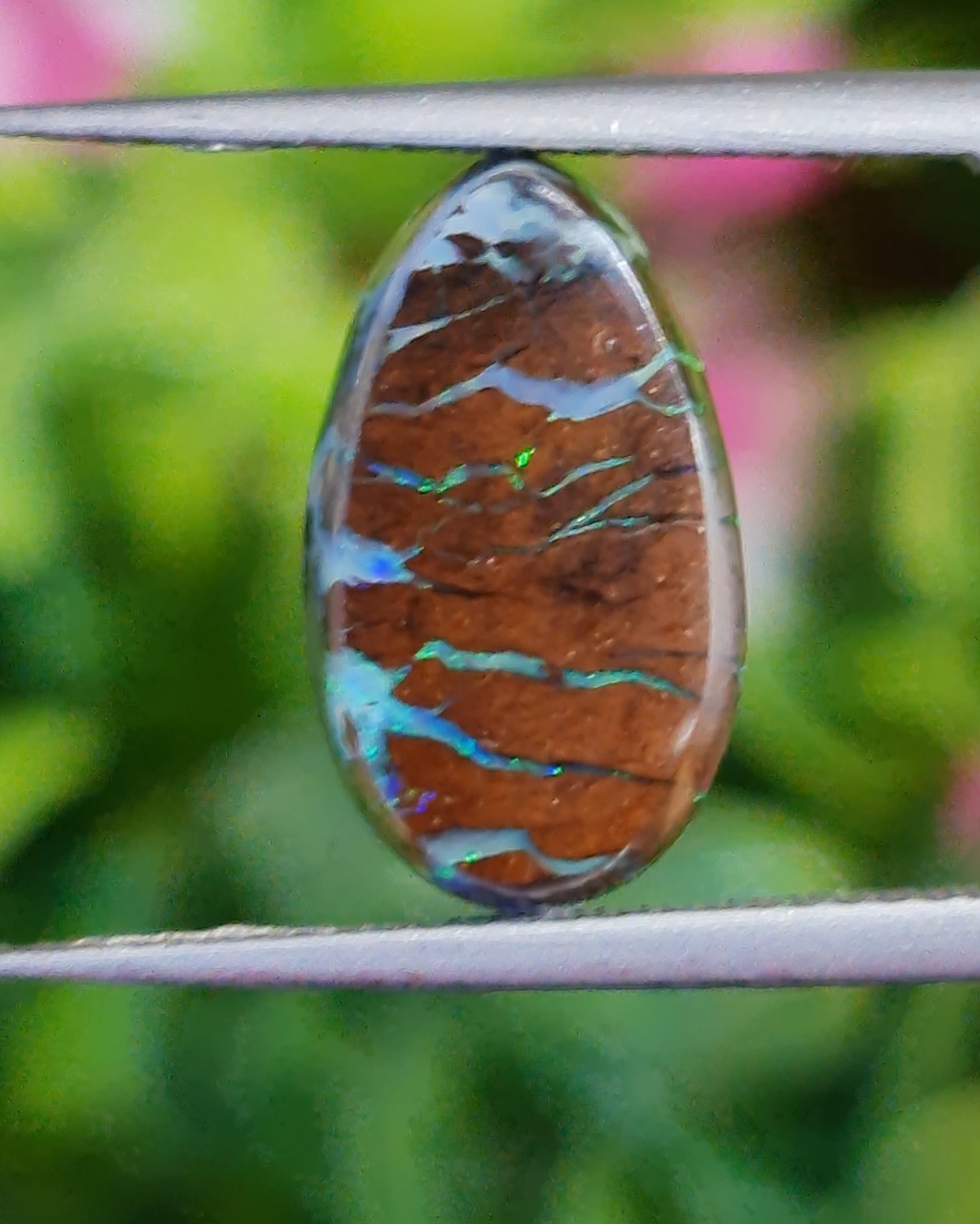 พลอย โบลเดอร์ โอปอล ออสเตรเลีย Australian Boulder Opal 4.60 กะรัต (Cts.) พลอยแท้ อัญมณีมงคลประจําวันเกิด เครื่องประดับพลอย