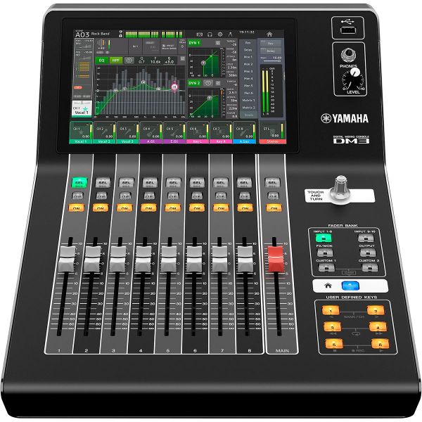 Yamaha DM3S ดิจิตอลมิกเซอร์ 22Ch. Digital Mixer 9" Touchscreen, 18-in/18-out USB Audio Interface