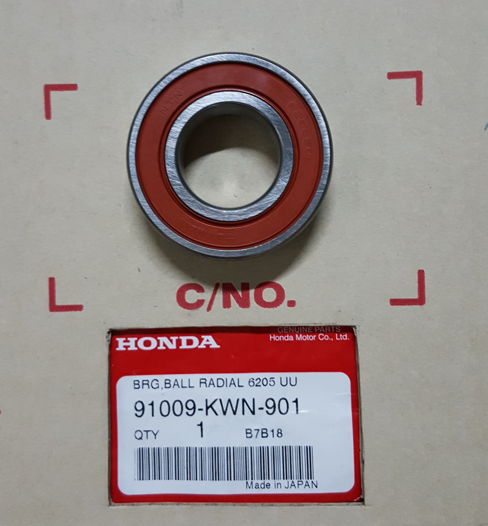 ลูกปืนแกนเฟืองล้อหลัง#6205UU PCX125,150E