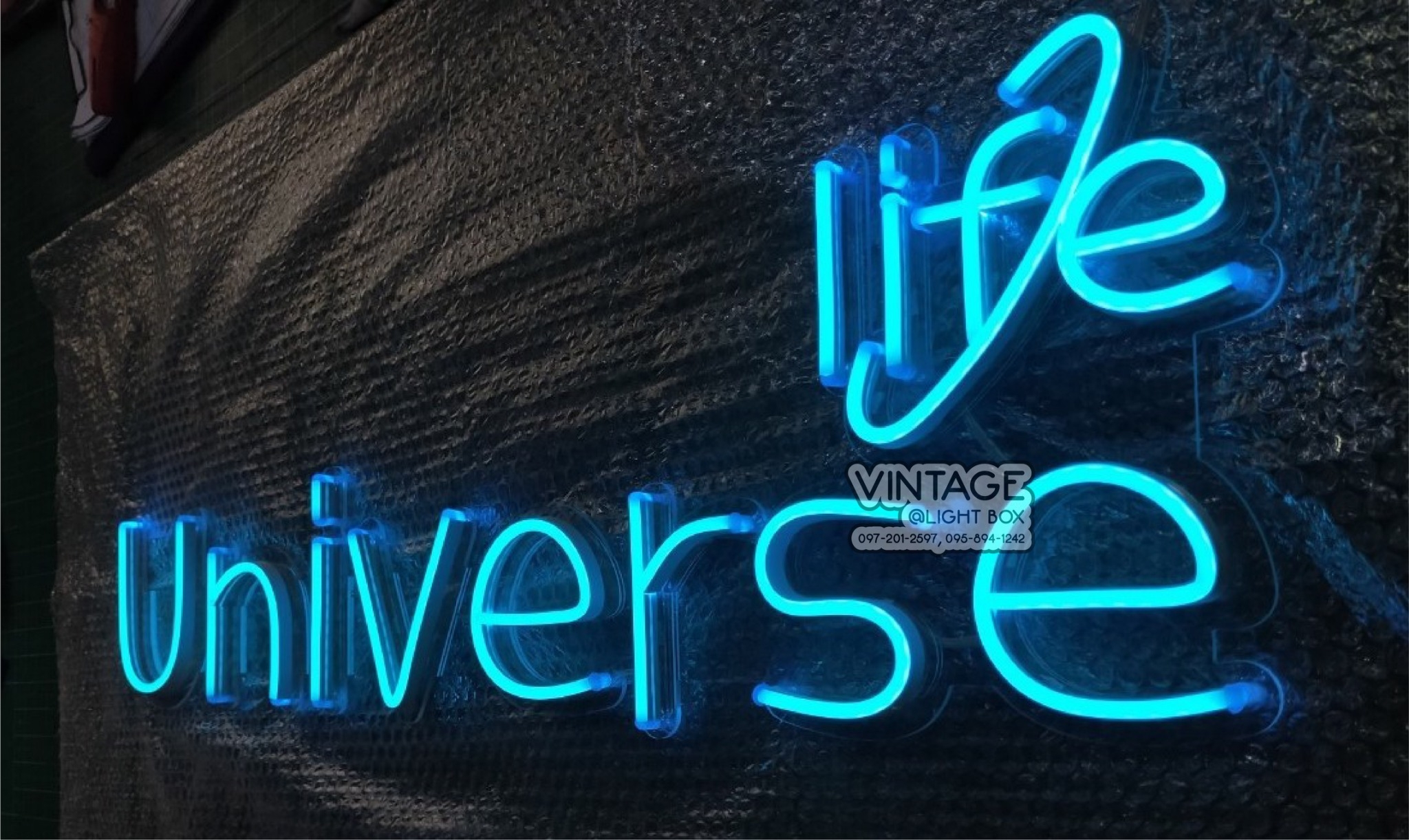 ป้ายไฟนีออนFlex แสงสีฟ้า