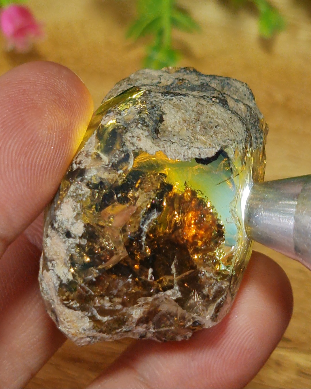 ก้อน ผลึก โอปอล Opal 53 กรัม (Grams.) พลอยแท้ อัญมณีมงคลประจําวันเกิด เครื่องประดับพลอย