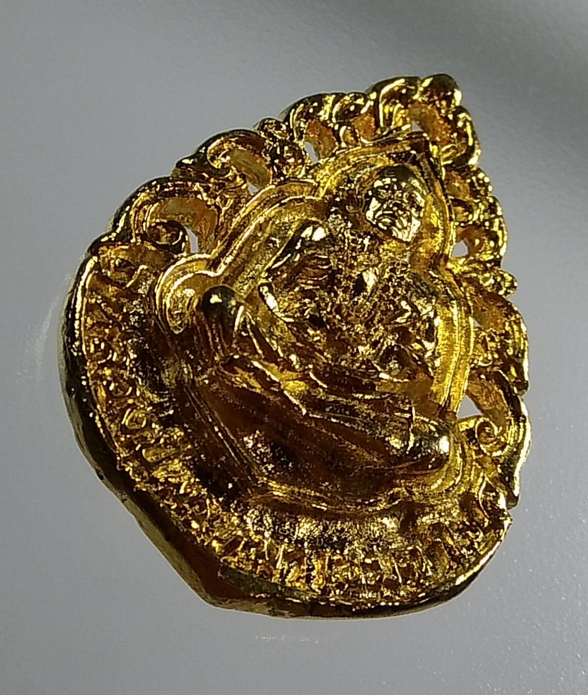 ก078 เหรียญหล่อลายฉลุ หลวงปู่พรหมมา วัดสวนหินผานางคอย จ.อุบลราชธานี ปี2537