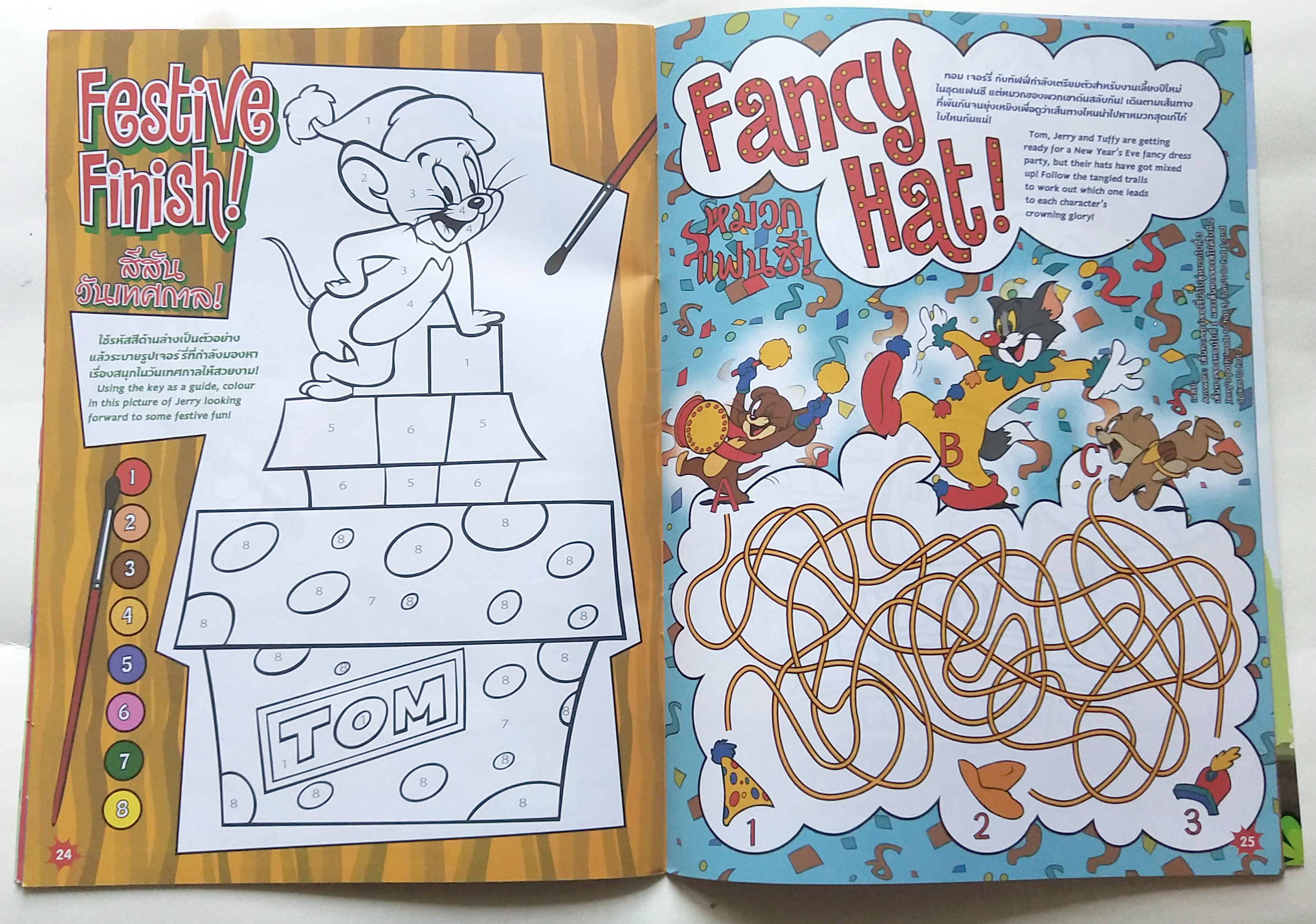 หนังสือการ์ตูนเก่า แถมที่วัดส่วนสูงฟรี Tom and Jerry เล่ม 19 ฉบับ มกราคม ถึง กุมภาพันธ์ 2558 สนุกสนานและเรียนรู้ 2 ภาษาไทยอังกฤษ