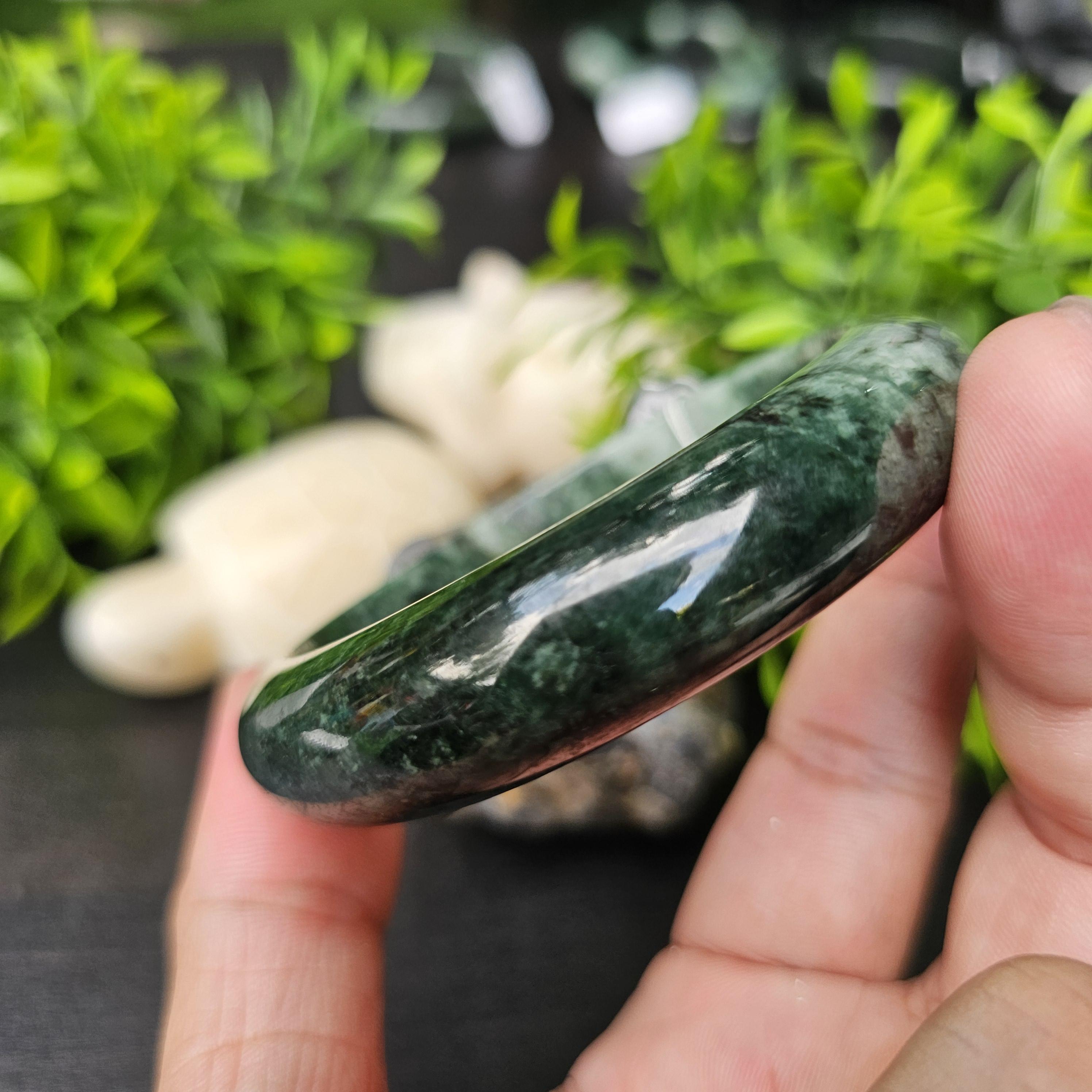 JB6804034 หยก พม่า แท้ Jade กำไลหยก 62.3 มม. (Jadeite bracelet) พม่า (Myanmar)