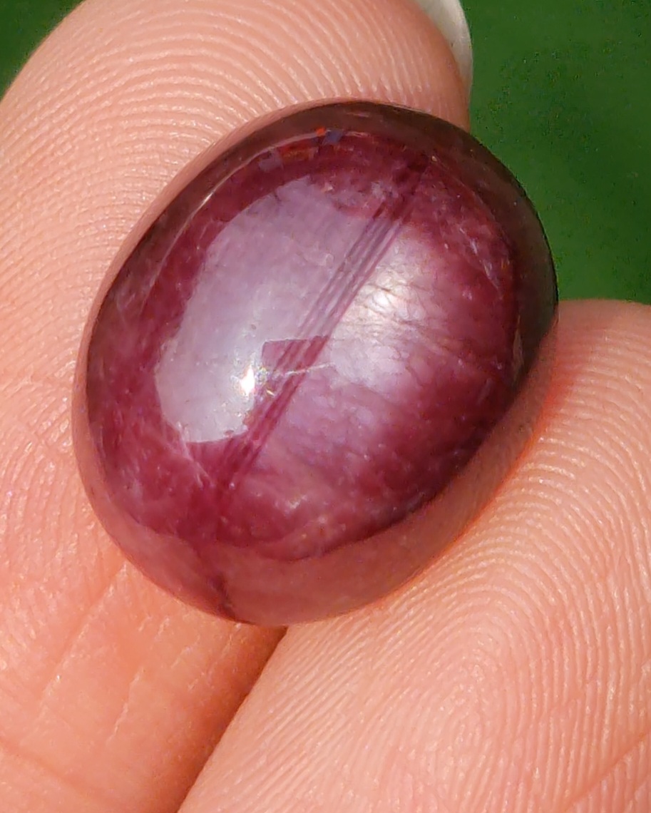 พลอย ทับทิม สตาร์ แซฟไฟร์ Ruby Star Sapphire 15.30 กะรัต (Cts.) ดิบ Unheated พร้อมใบเซอร์ พลอยแท้ อัญมณีมงคลประจําวันเกิด เครื่องประดับพลอย