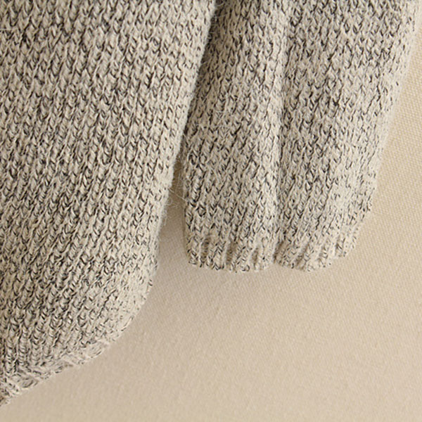 เสื้อไหมพรมตัวยาว ปักลายเด็กน้อยสไตล์วินเทจ (12061LM)