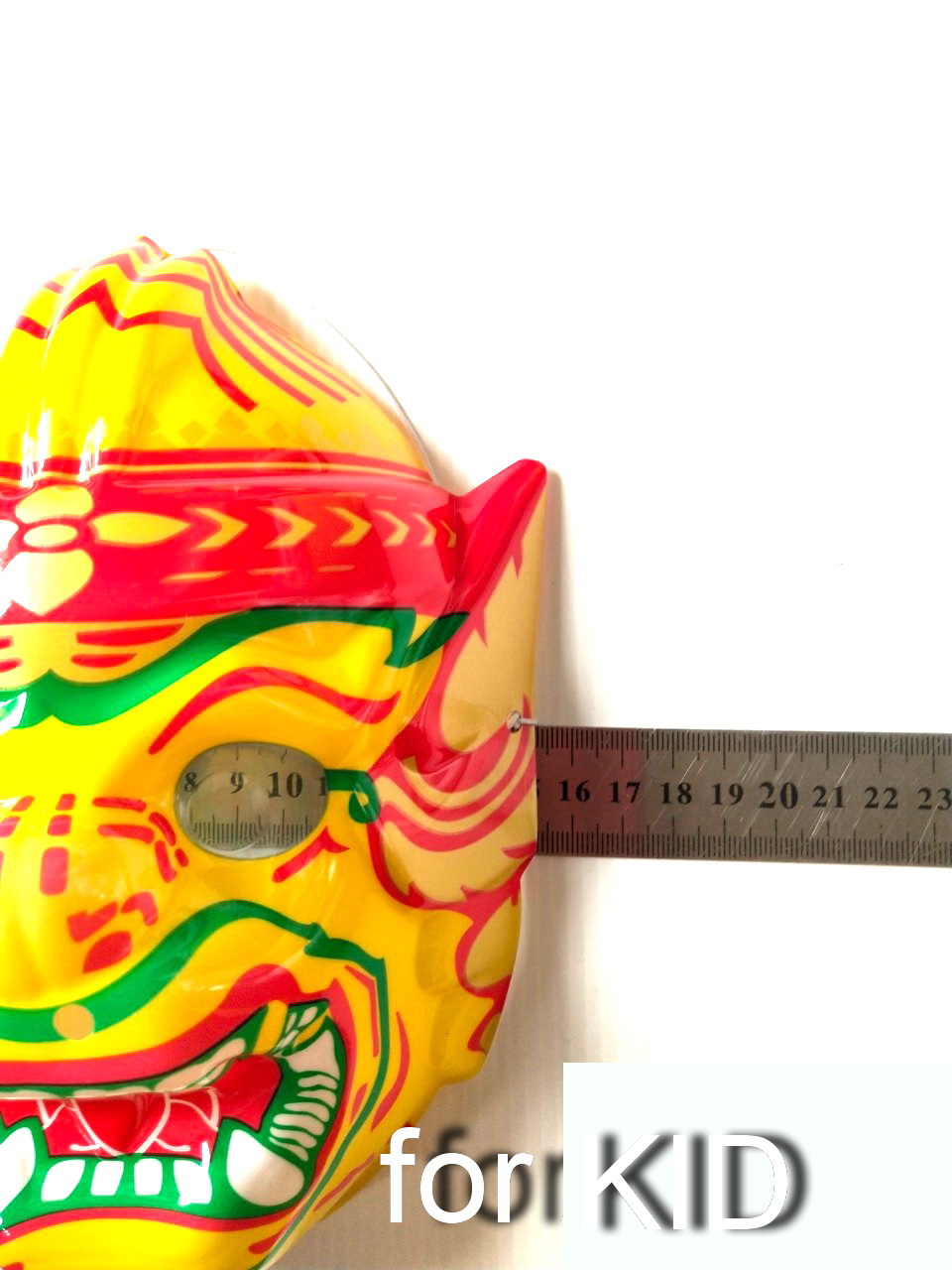 หน้ากากพลาสติก ลาย หนุมาน สีเหลือง ขนาด สวมหน้าเด็ก