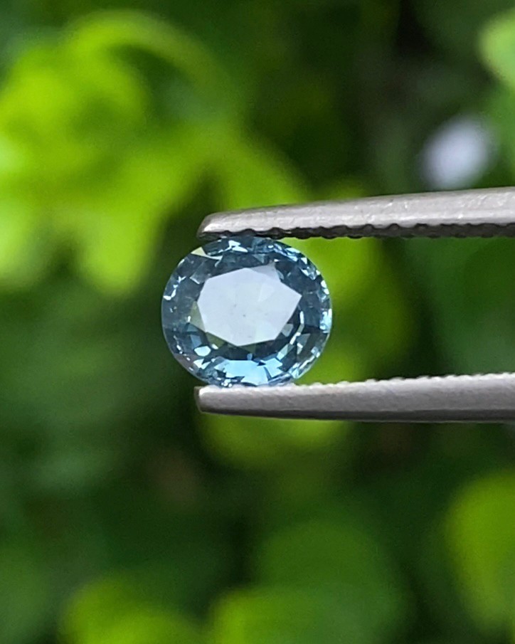 พลอย ไพลิน blue sapphire 0.67 กะรัต (Cts.) พลอยแท้ อัญมณีมงคลประจําวันเกิด เครื่องประดับพลอย