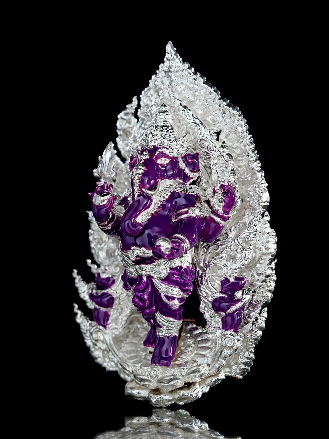 เหรียญพระพิฆเนศ รุ่น ปฐมสิทธิ รหัสพิเศษศูนย์จอง เนื้อบรอนซ์ชุบเงินลงยา