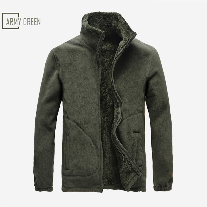 แจ็คเก็ตกันหนาวคอปิด ผ้าฟลีซซับขนนุ่มเต็มตัว (10231MM)