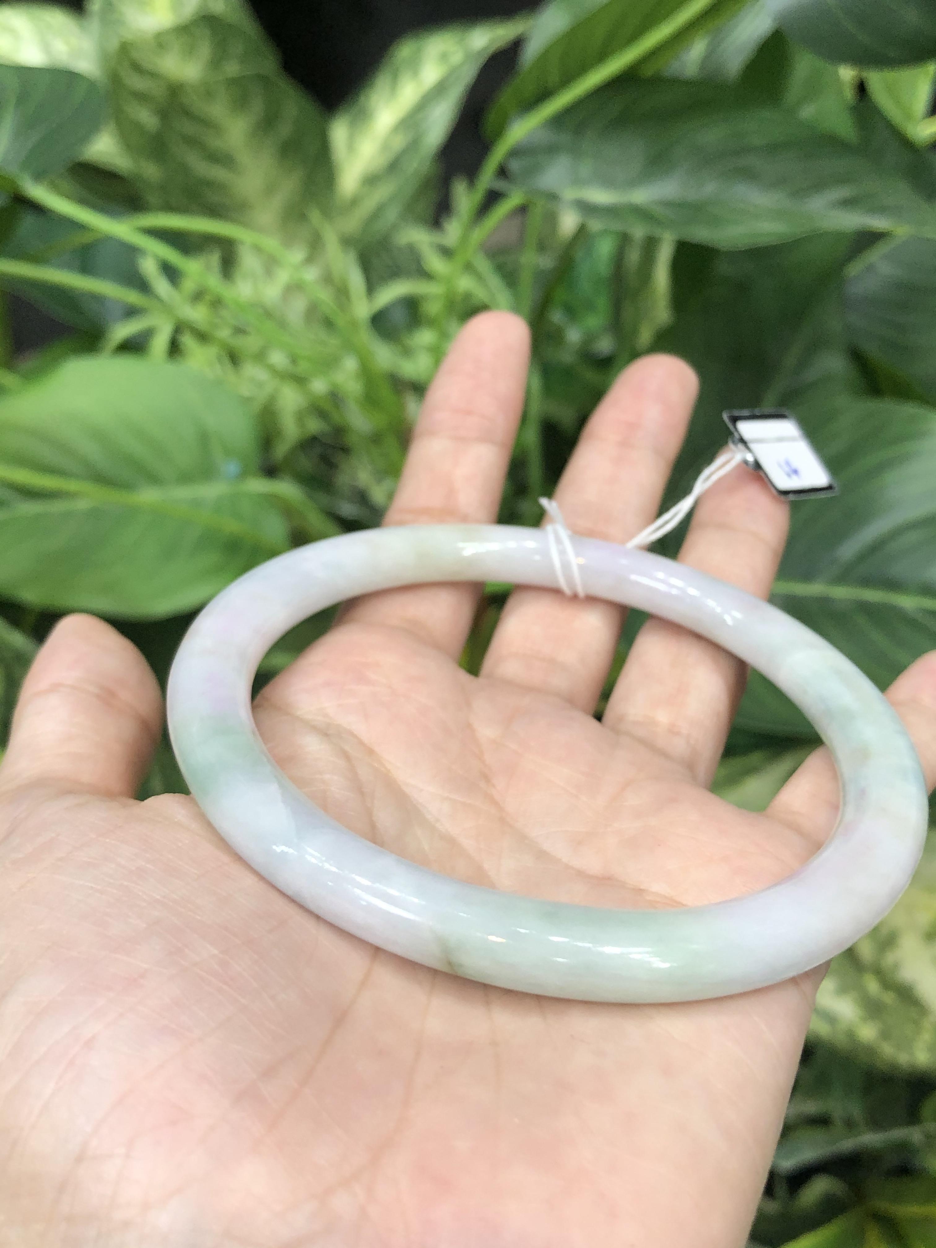 ๋J05C0060 หยก พม่า แท้ Jade กำไลหยก 64 มม. (Jade bracelet) พม่า (Myanmar)