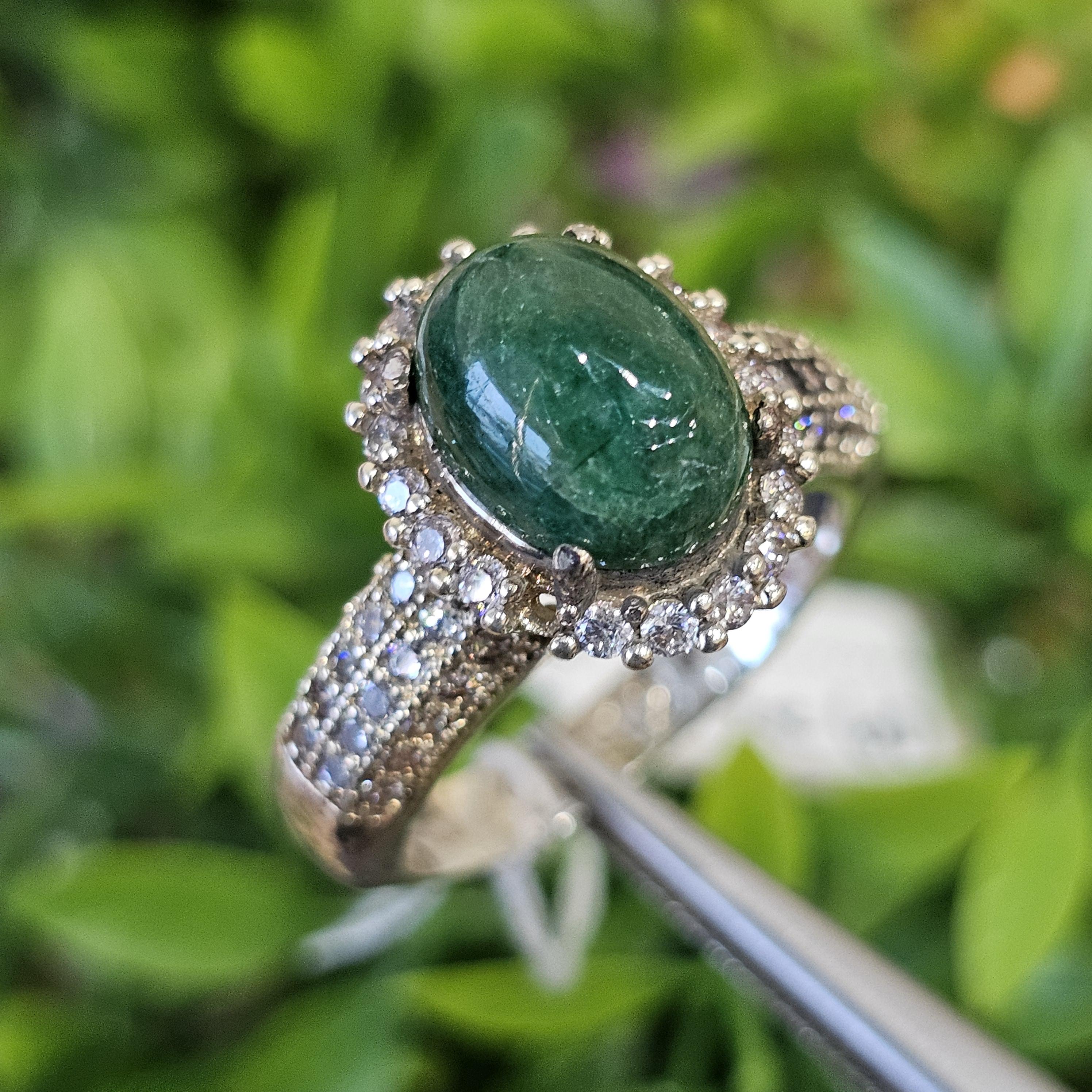 หยก พม่า แท้ Jade แหวนหยก (jadeite Ring) Size 60 ดิบ ไม่ผ่านการปรับปรุง (Type A) พม่า (Myanmar)