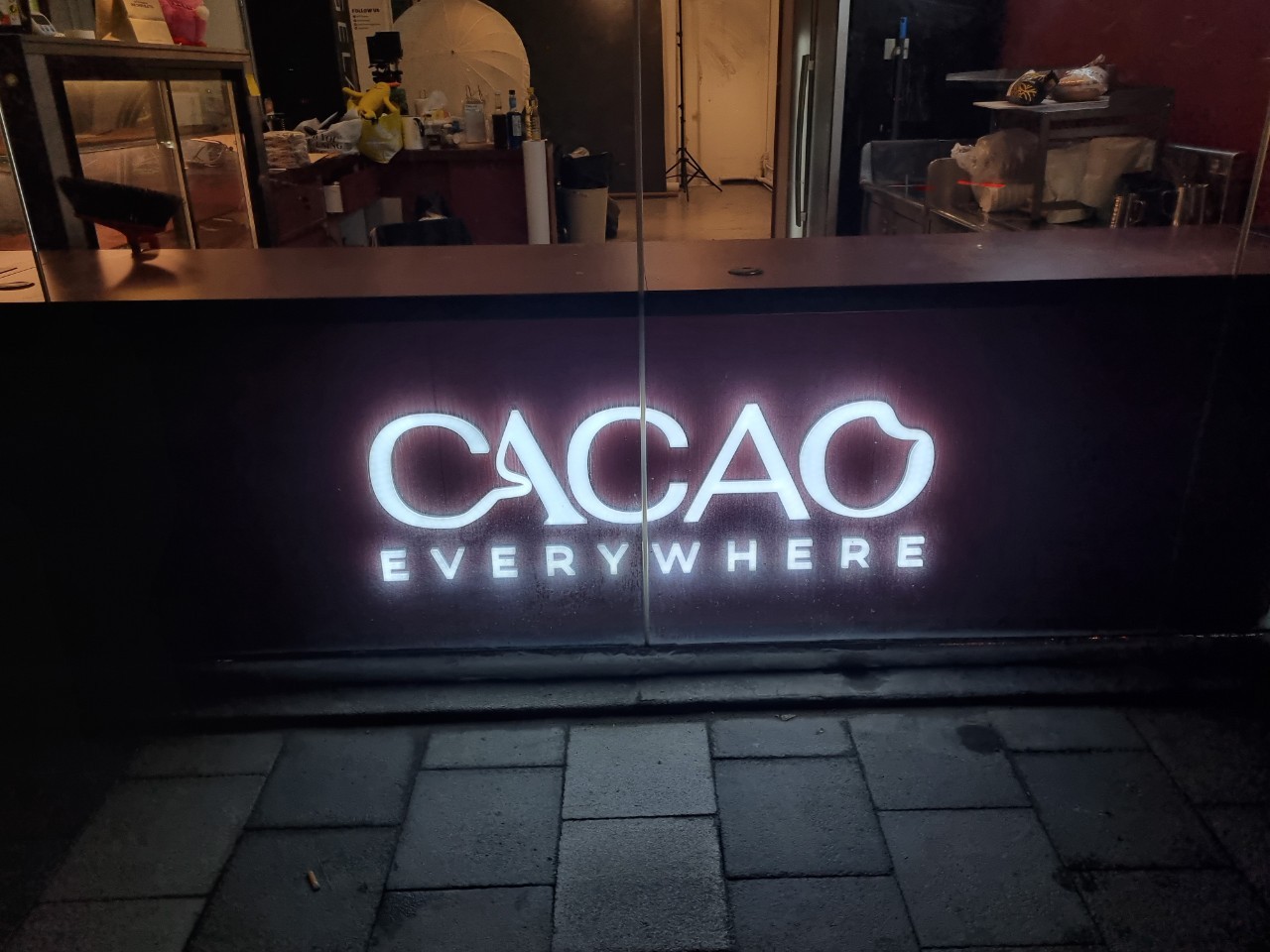 ป้ายตกแต่งร้าน CACAO