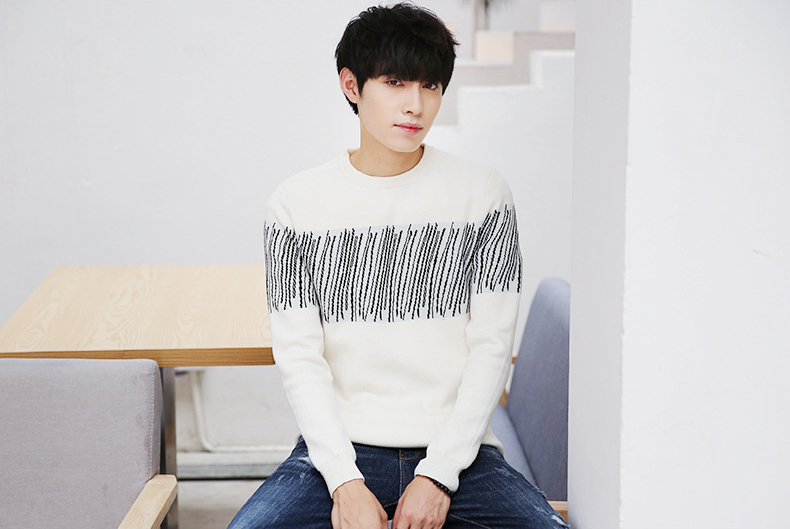 เสื้อสเวตเตอร์ไหมพรมนิตติ้งกันหนาว แฟชั่นผู้ชาย (10140MM)