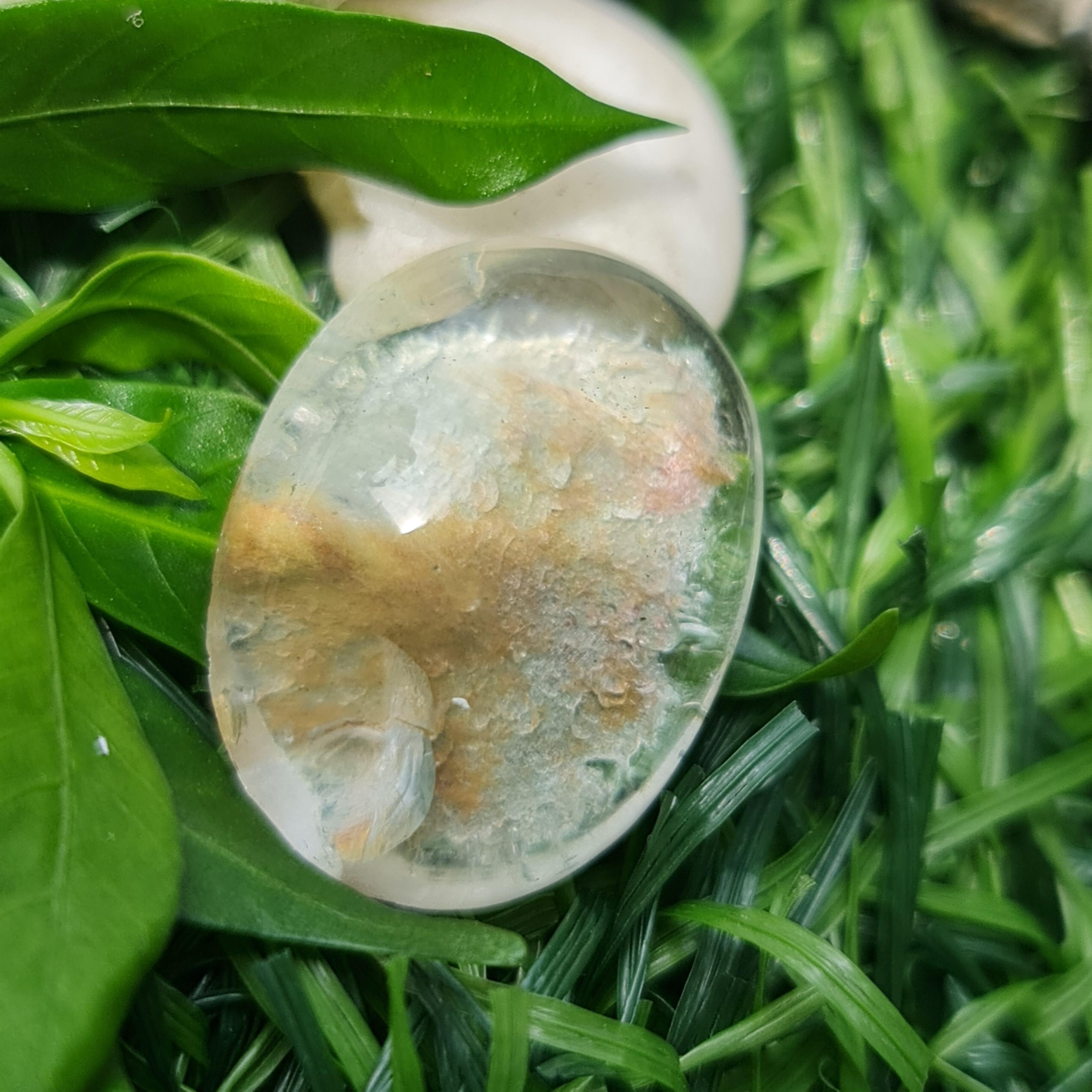 โป่งข่าม ควอตซ์ Rutilated Quartz 23.85 กะรัต Cts. พลอยแท้ อัญมณีมงคลประจําวันเกิด เครื่องประดับพลอย