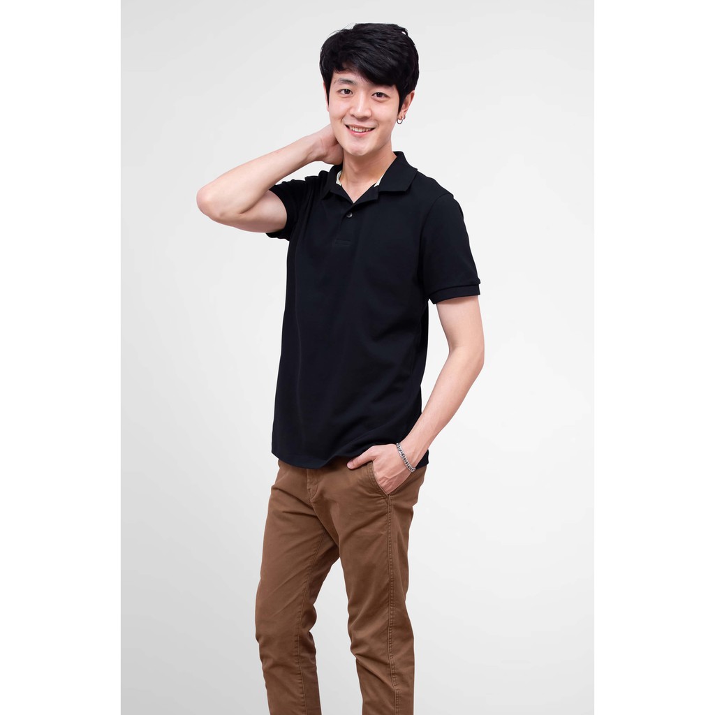 No Problem Noproblem ยอดขาย No.1 รับประกัน ไม่ย้วย ไม่ยืด ผ้านุ่ม เสื้อโปโล ชาย สีกรมเข้ม