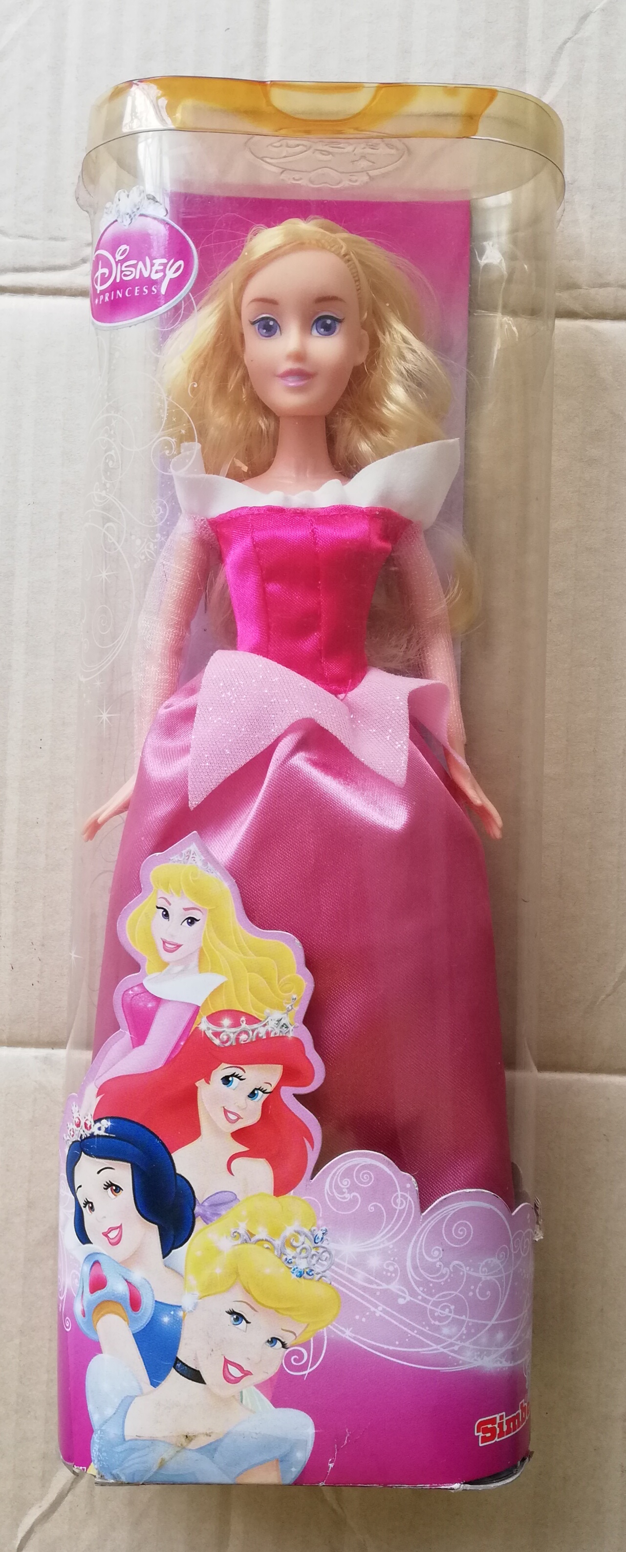 ของสะสมในแพ็ค สภาพแกะกล่อง กล่องเก่ามีตำหนิตามภาพ Disney Princess, Princess Aurora เจ้าหญิงดิสนีย์ เจ้าหญิงออโรร่า จากเรื่อง เจ้าหญิงนิทรา Sleeping Beauty ลิขสิทธิ์ Simba Toys