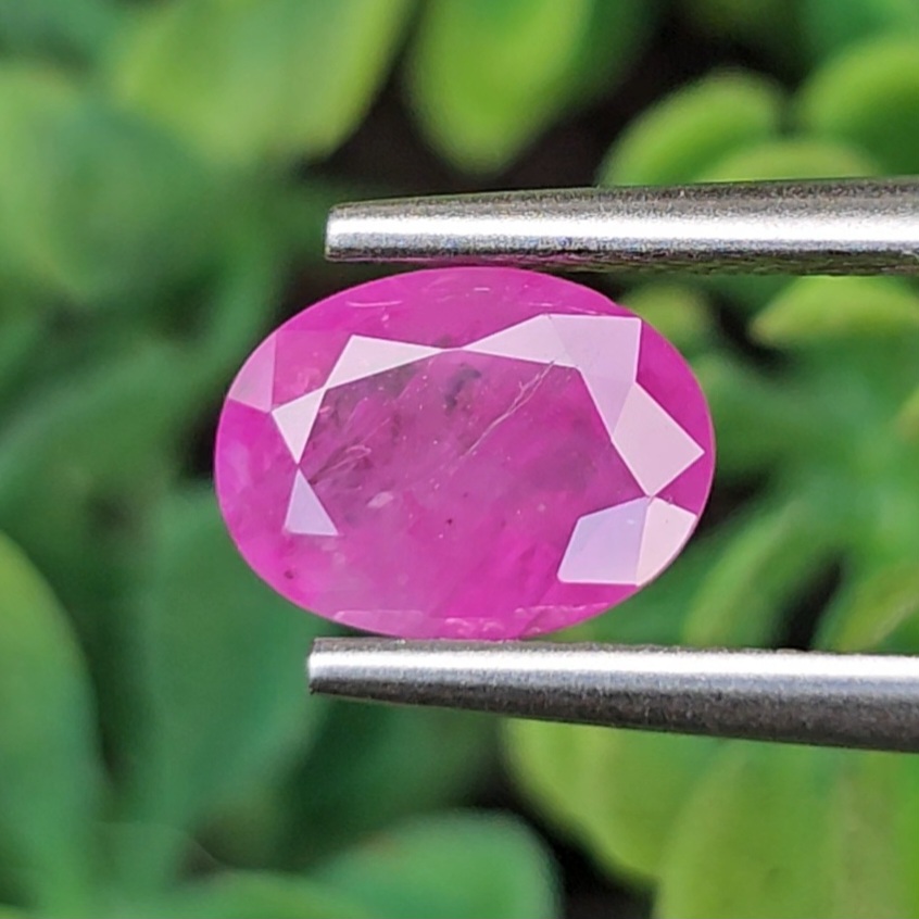 พลอย ชมพู พิ้ง แซฟไฟร์ Pink Sapphire 1.02 กะรัต (Cts.) พลอยแท้ อัญมณีมงคลประจําวันเกิด เครื่องประดับพลอย